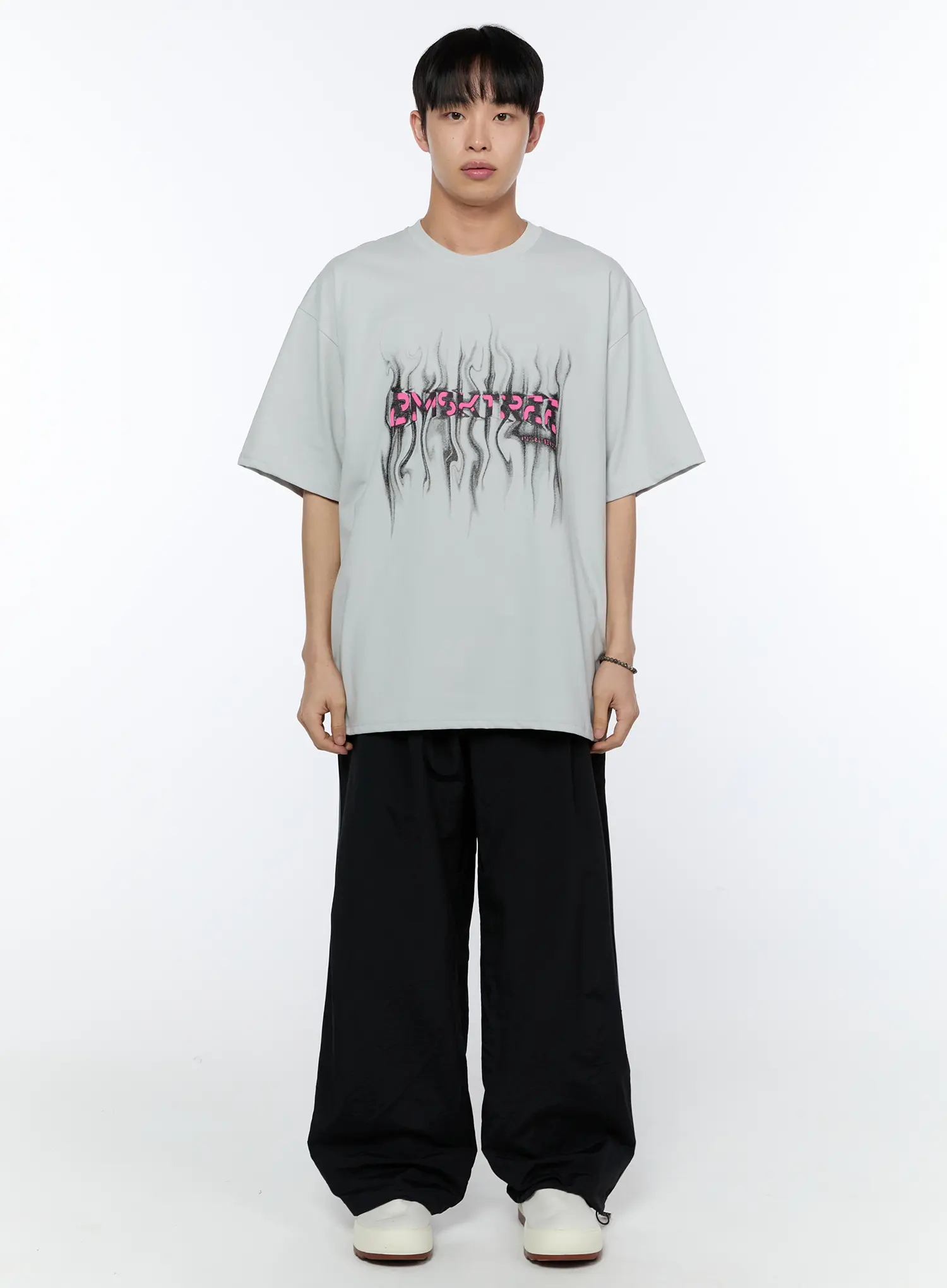 Men's Graphic Oversized Tee IA520 - Image 4
