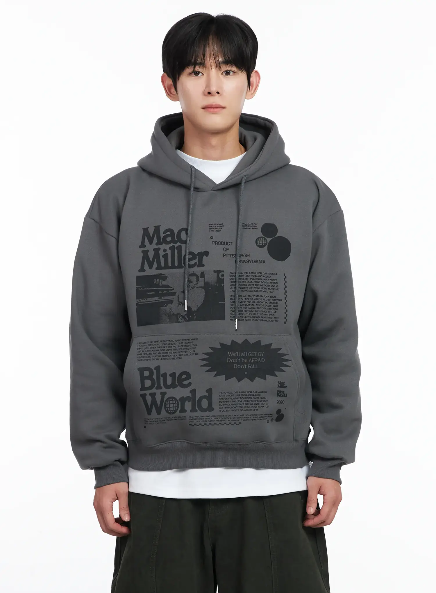 Men's Graphic Print Fleece Hoodie IJ521 - Image 10