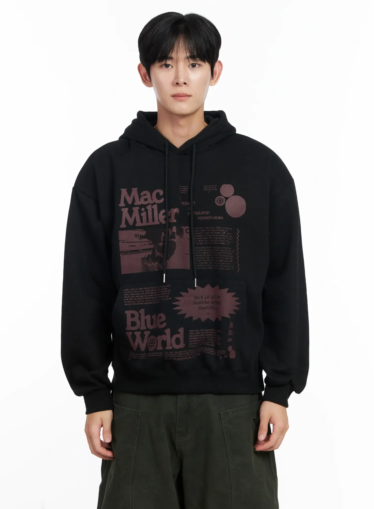 Men's Graphic Print Fleece Hoodie IJ521 - Image 11