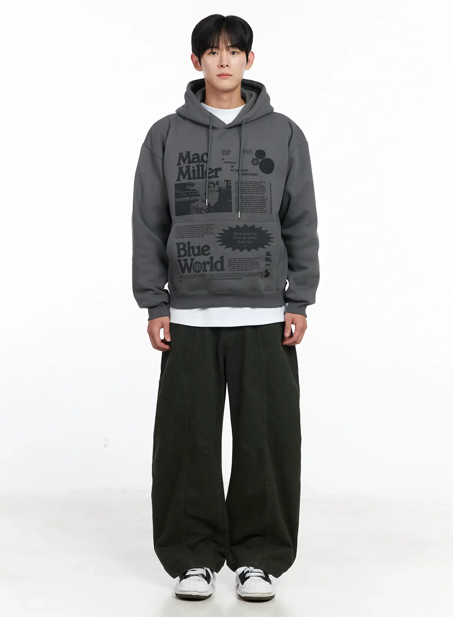 Men's Graphic Print Fleece Hoodie IJ521 - Image 3