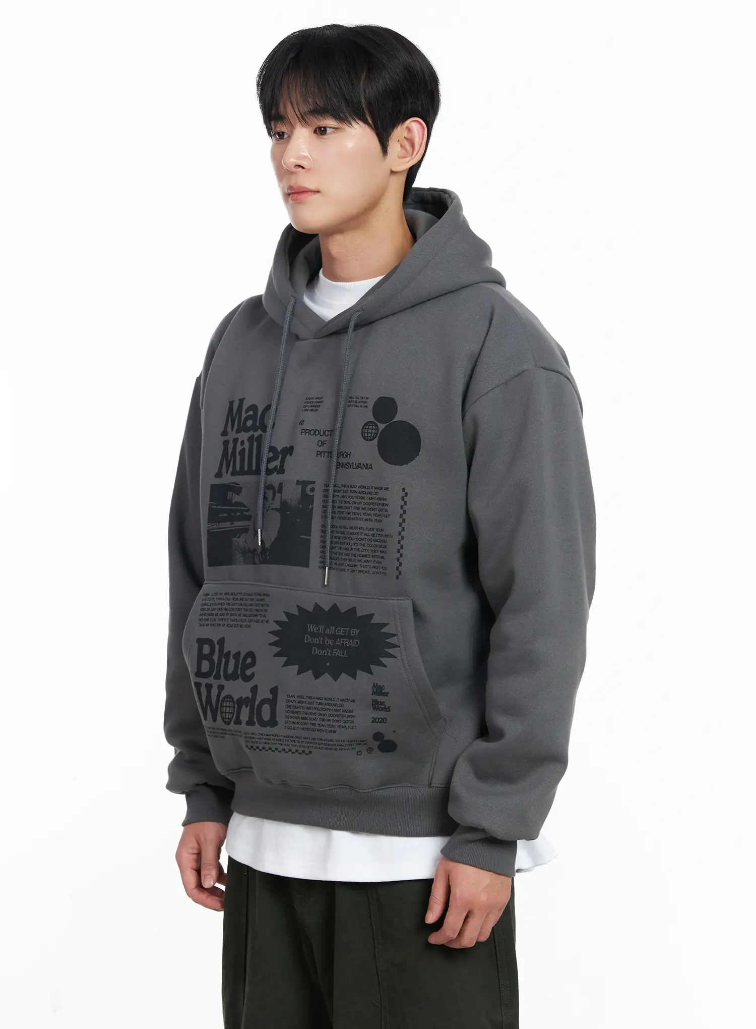 Men's Graphic Print Fleece Hoodie IJ521 - Image 4