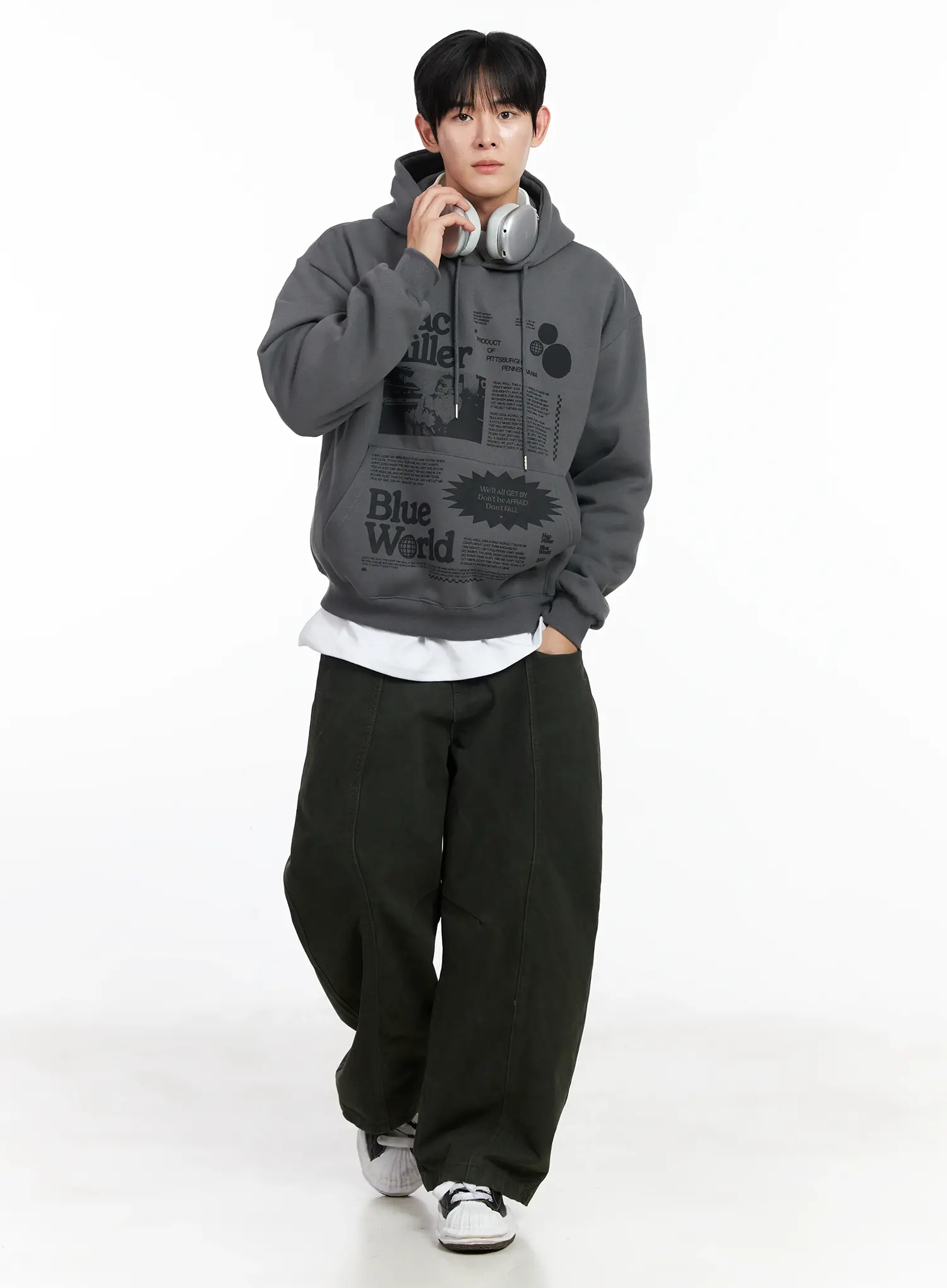 Men's Graphic Print Fleece Hoodie IJ521 - Image 7