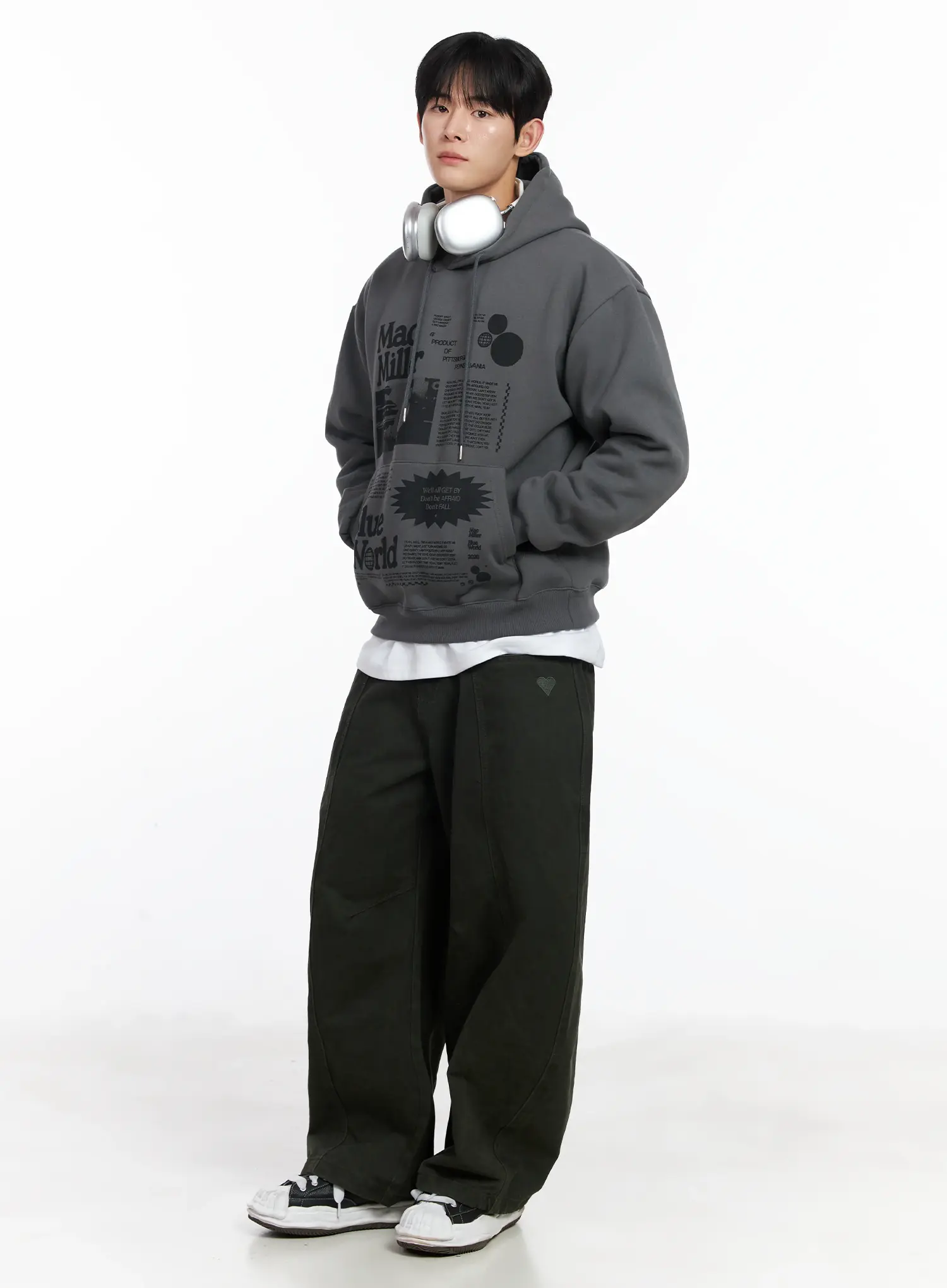 Men's Graphic Print Fleece Hoodie IJ521 - Image 8