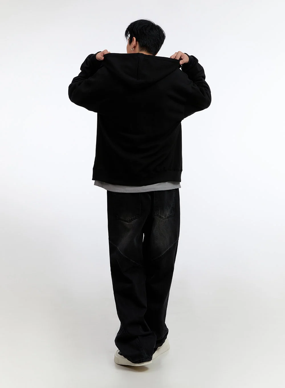 Men's Graphic Print Oversized Zip-Up Hoodie IO428 - Image 10