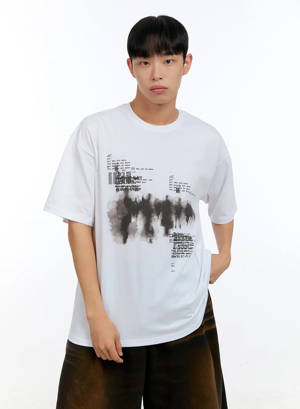 Men's Graphic Round Neck Cotton Tee IG416