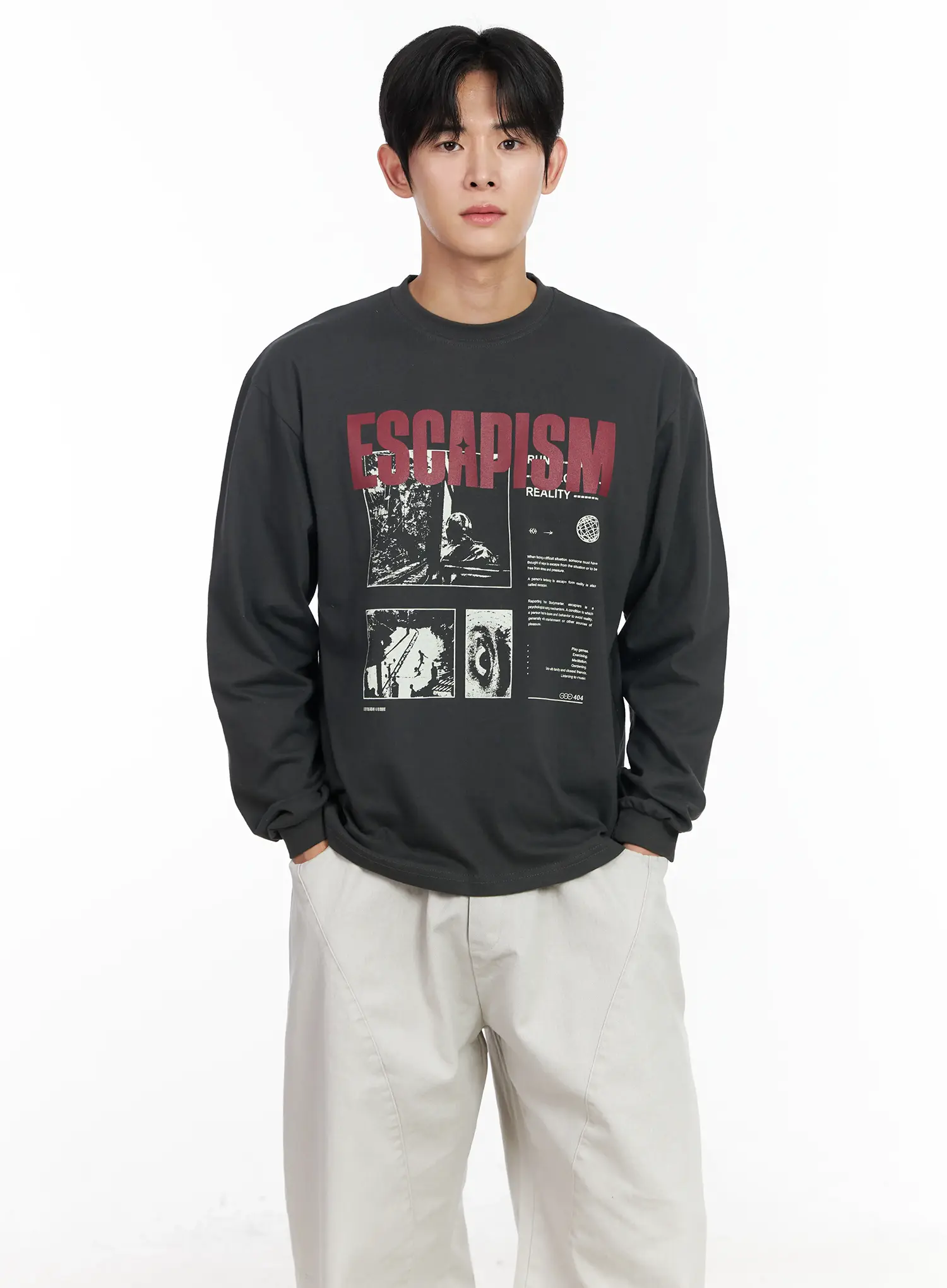 Men's Graphic Round Neck Tee IM523 - Image 2