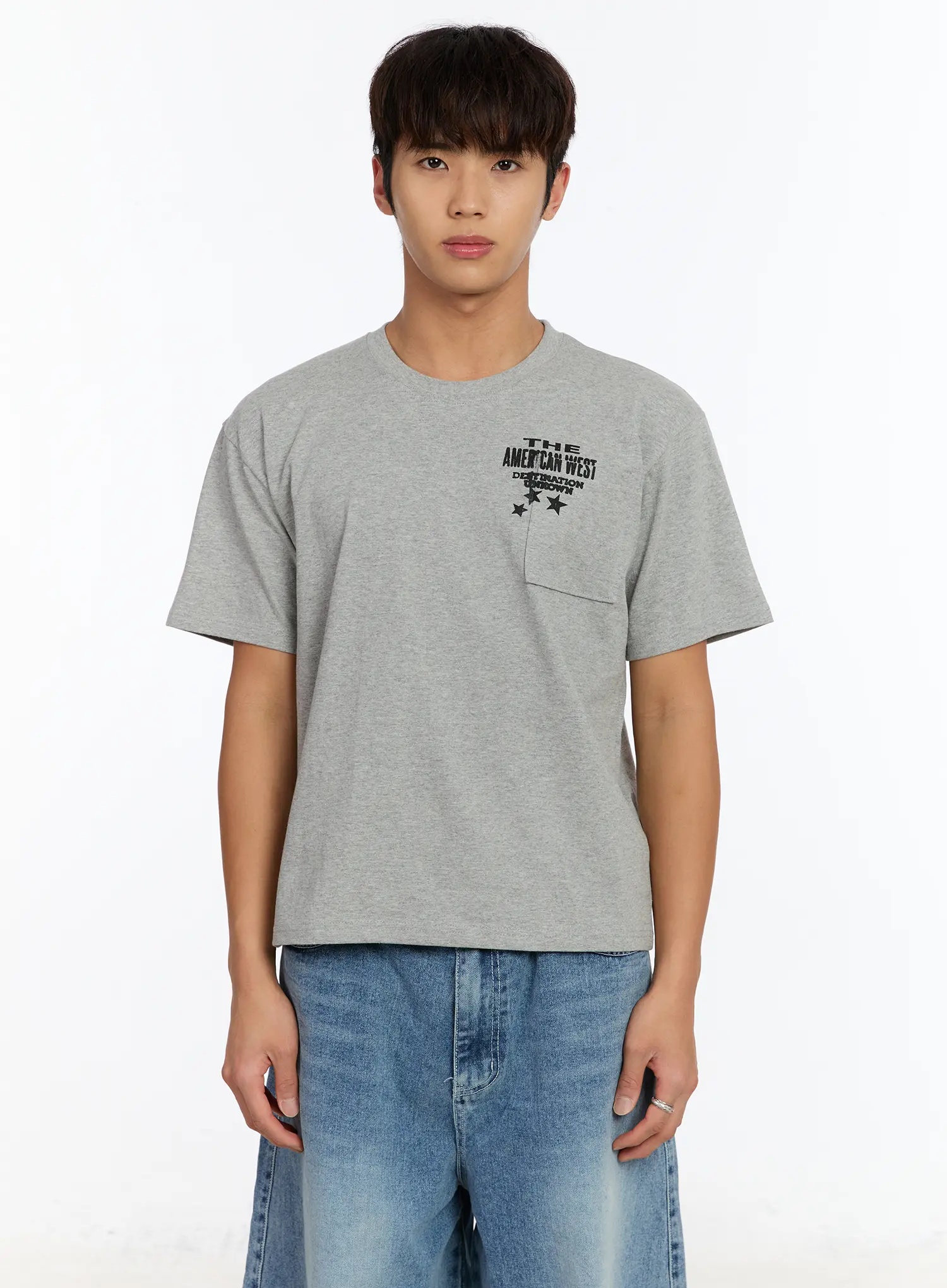 Men's Graphic T-Shirt with Pocket IM530 - Image 13