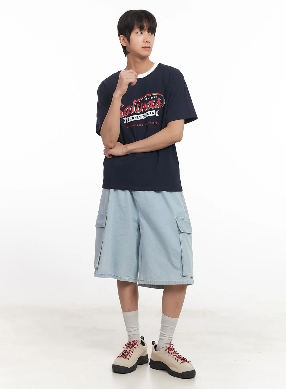 Men's Graphic Two-Tone T-Shirt IA511 - Image 10