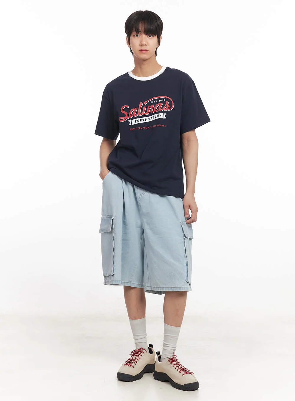 Men's Graphic Two-Tone T-Shirt IA511 - Image 11