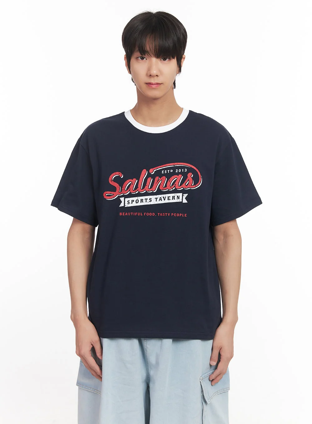 Men's Graphic Two-Tone T-Shirt IA511 - Image 12