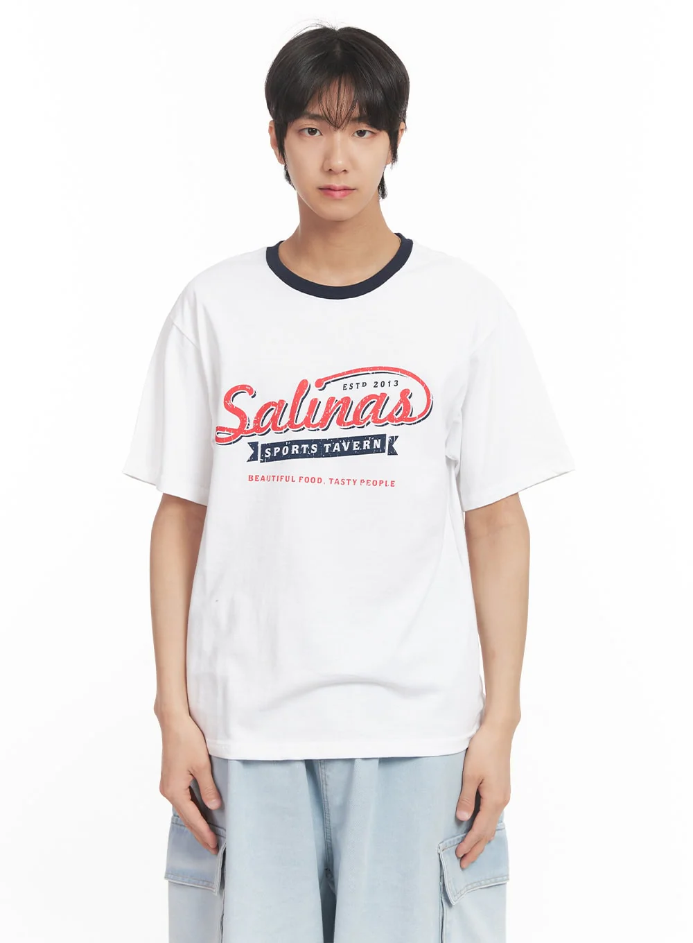 Men's Graphic Two-Tone T-Shirt IA511 - Image 13