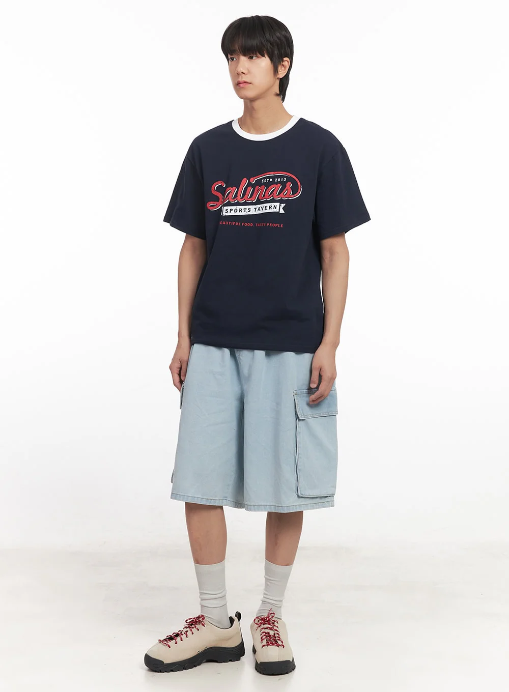 Men's Graphic Two-Tone T-Shirt IA511 - Image 2