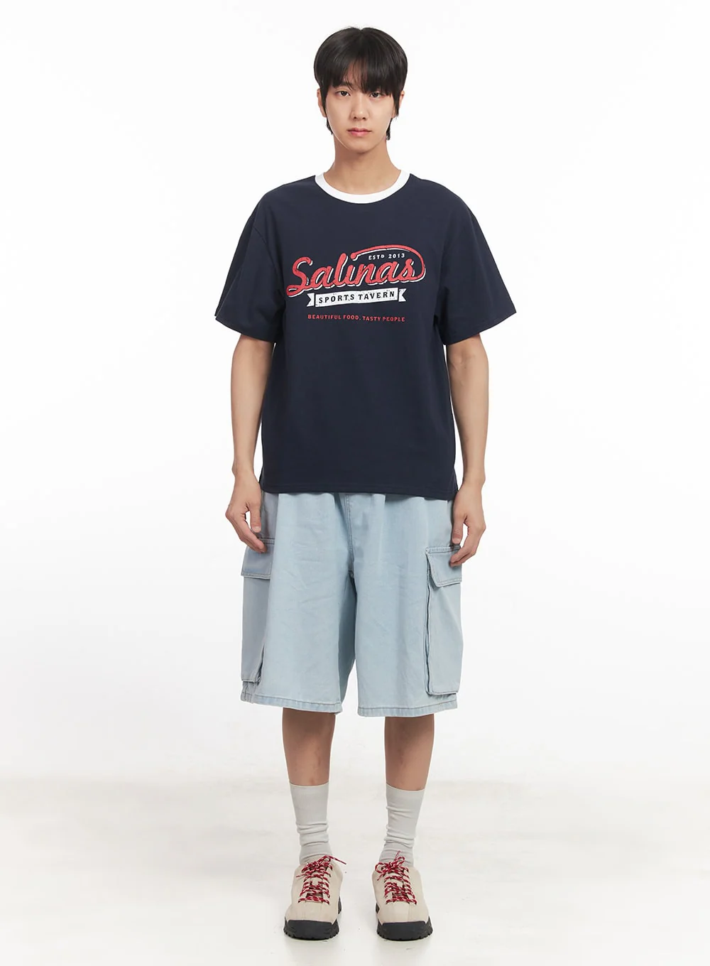 Men's Graphic Two-Tone T-Shirt IA511 - Image 7