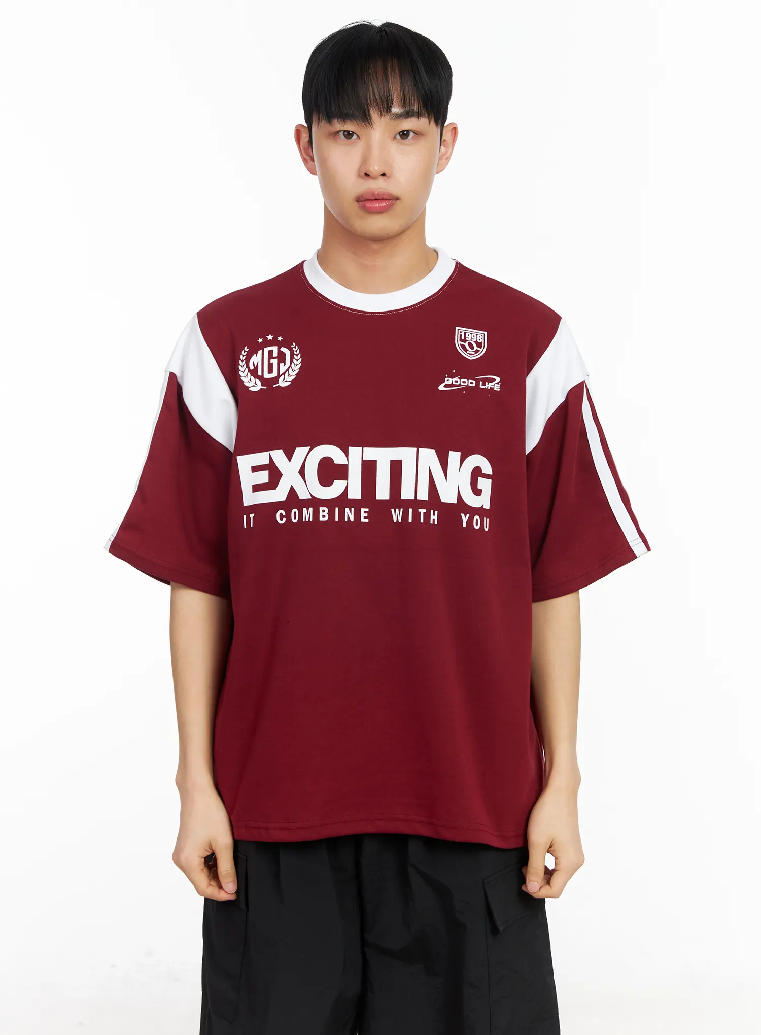 Men's Graphic Varsity T-Shirt IA502 - Image 11