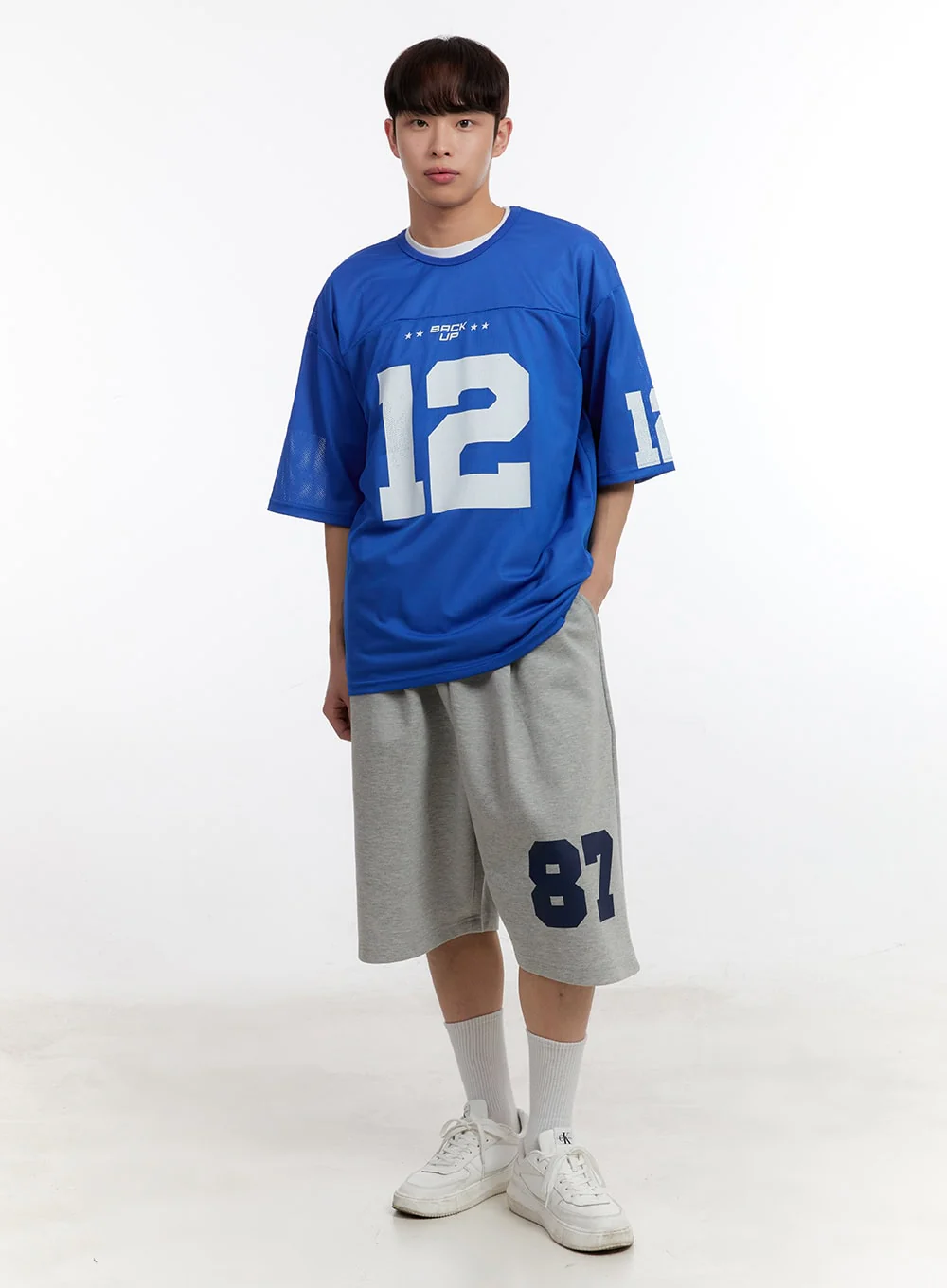 Men's Graphic Wide-Fit Sweat Shorts IA504 - Image 12