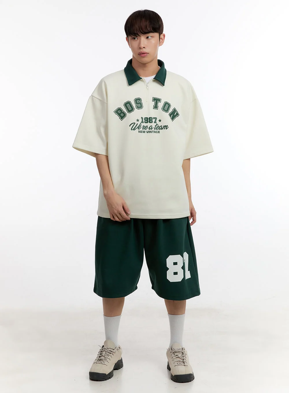 Men's Graphic Wide-Fit Sweat Shorts IA504 - Image 13