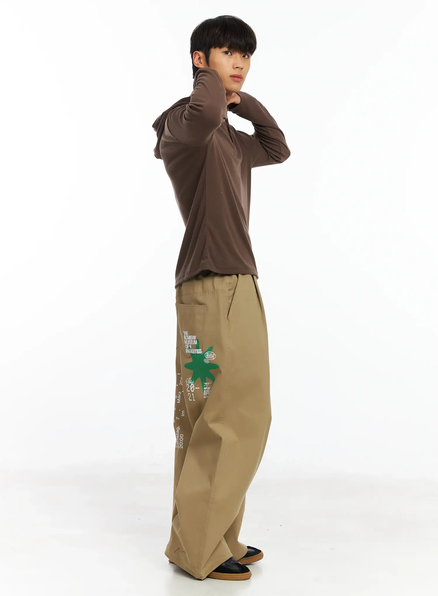 Men's Graphic Wide Leg Pants IF506 - Image 12