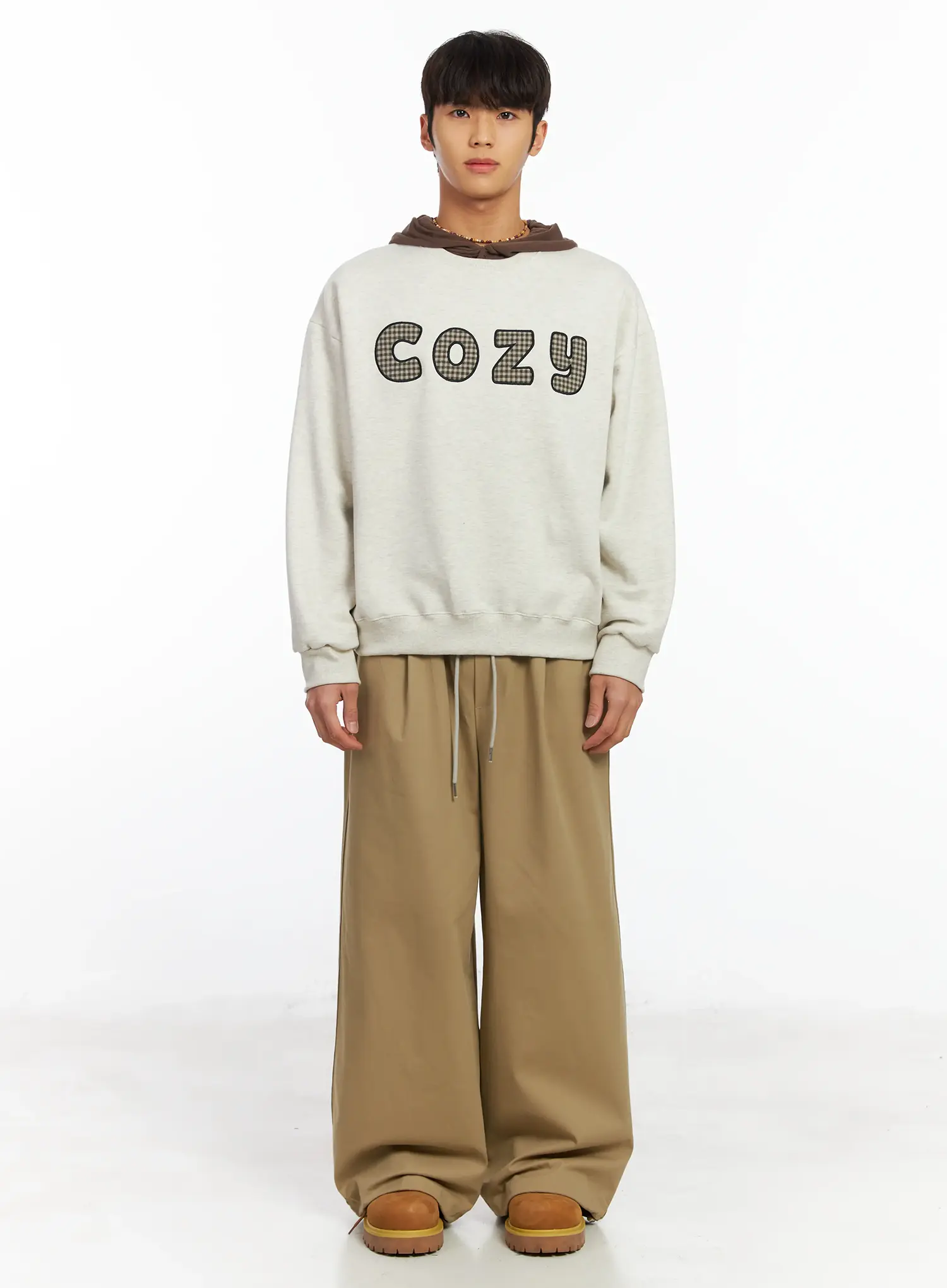 Men's Graphic Wide Leg Pants IF506 - Image 4