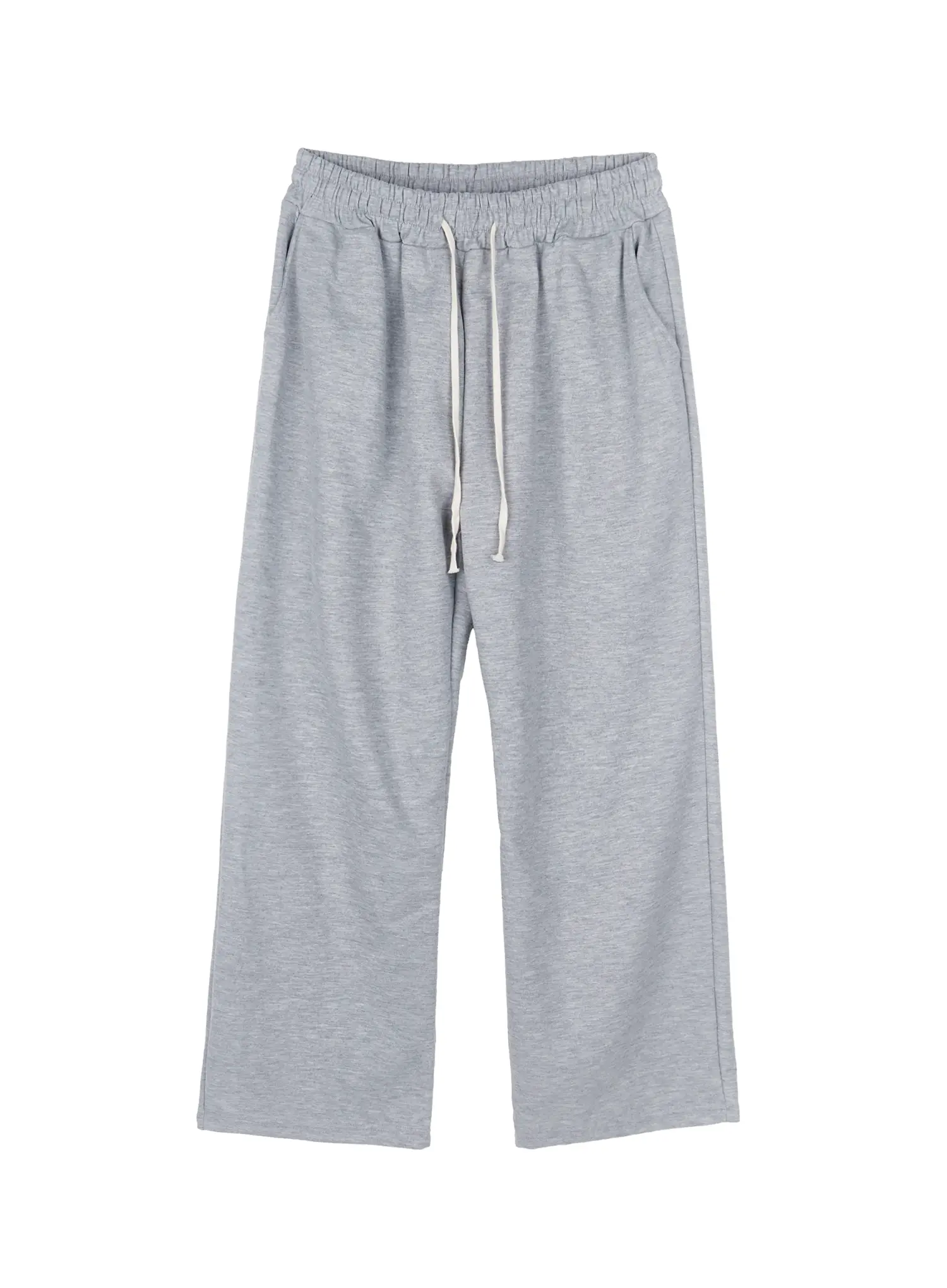 Men's Gray Semi-Wide Sweatpants IA530 - Image 2