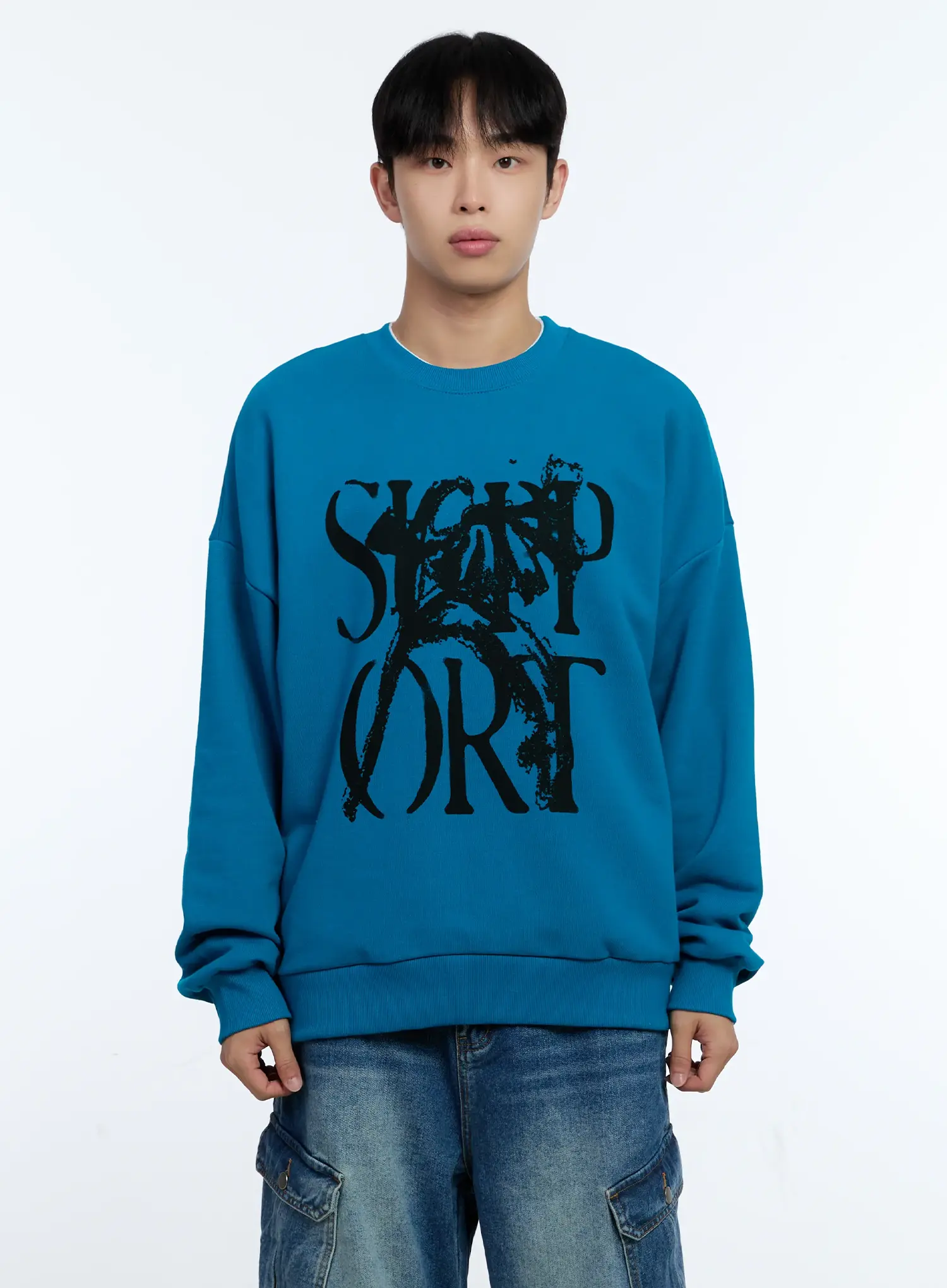 Men's Grunge Graphic Sweatshirt IG515 - Image 11