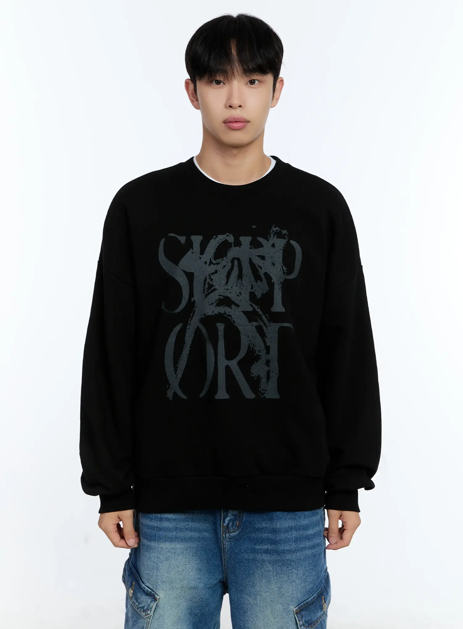 Men's Grunge Graphic Sweatshirt IG515 - Image 12