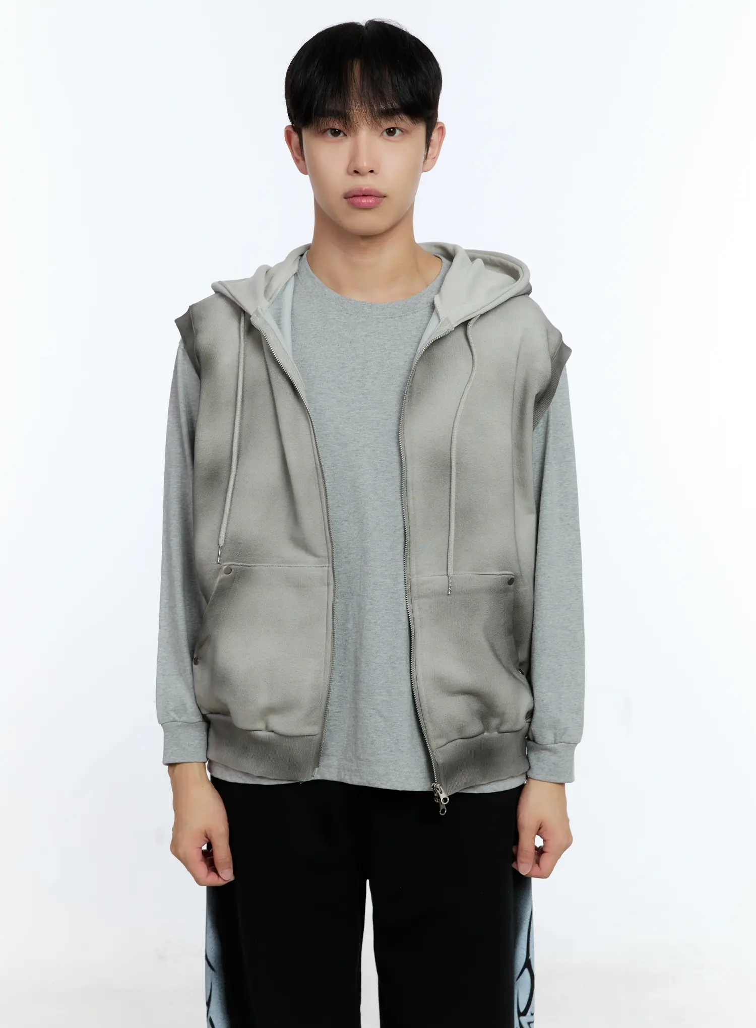 Men's Grunge Tie-Dye Sleeveless Hoodie IG515 - Image 16