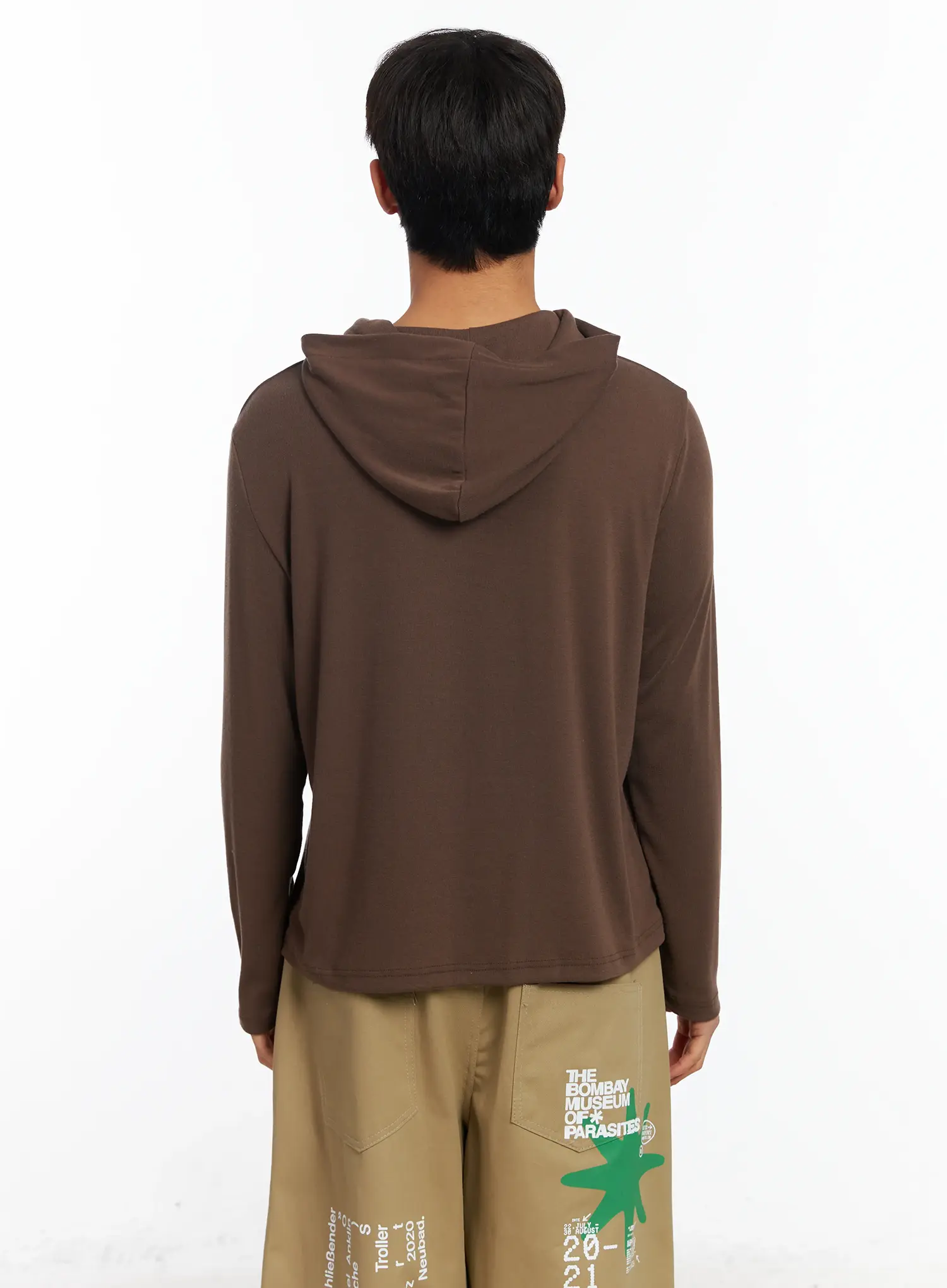 Men's Henley Long Sleeve Hoodie IF506 - Image 5