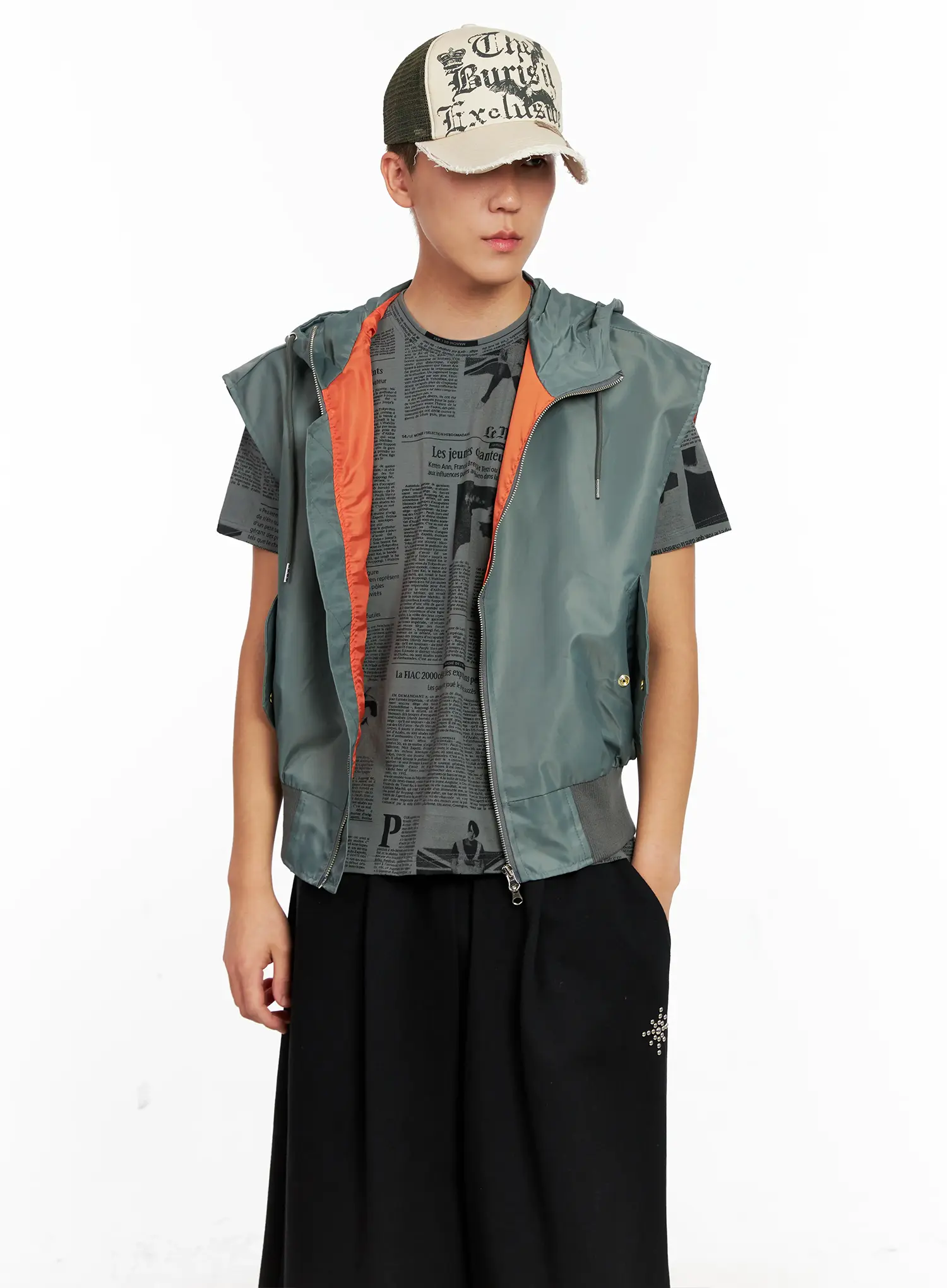 Men's Hooded MA-1 Vest IG511 - Image 11