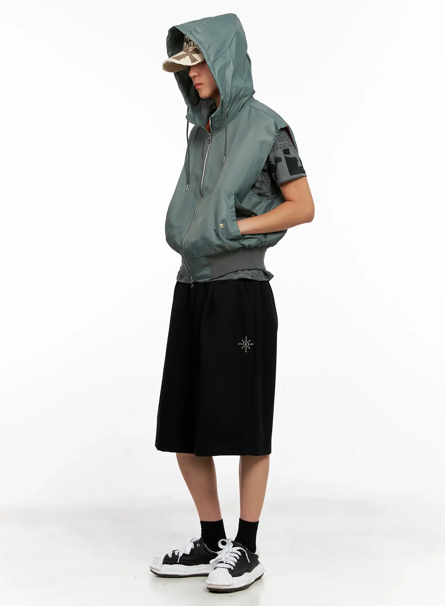 Men's Hooded MA-1 Vest IG511 - Image 13