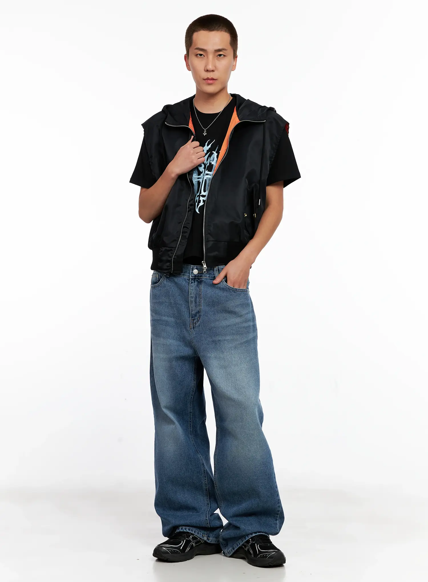 Men's Hooded MA-1 Vest IG511 - Image 15