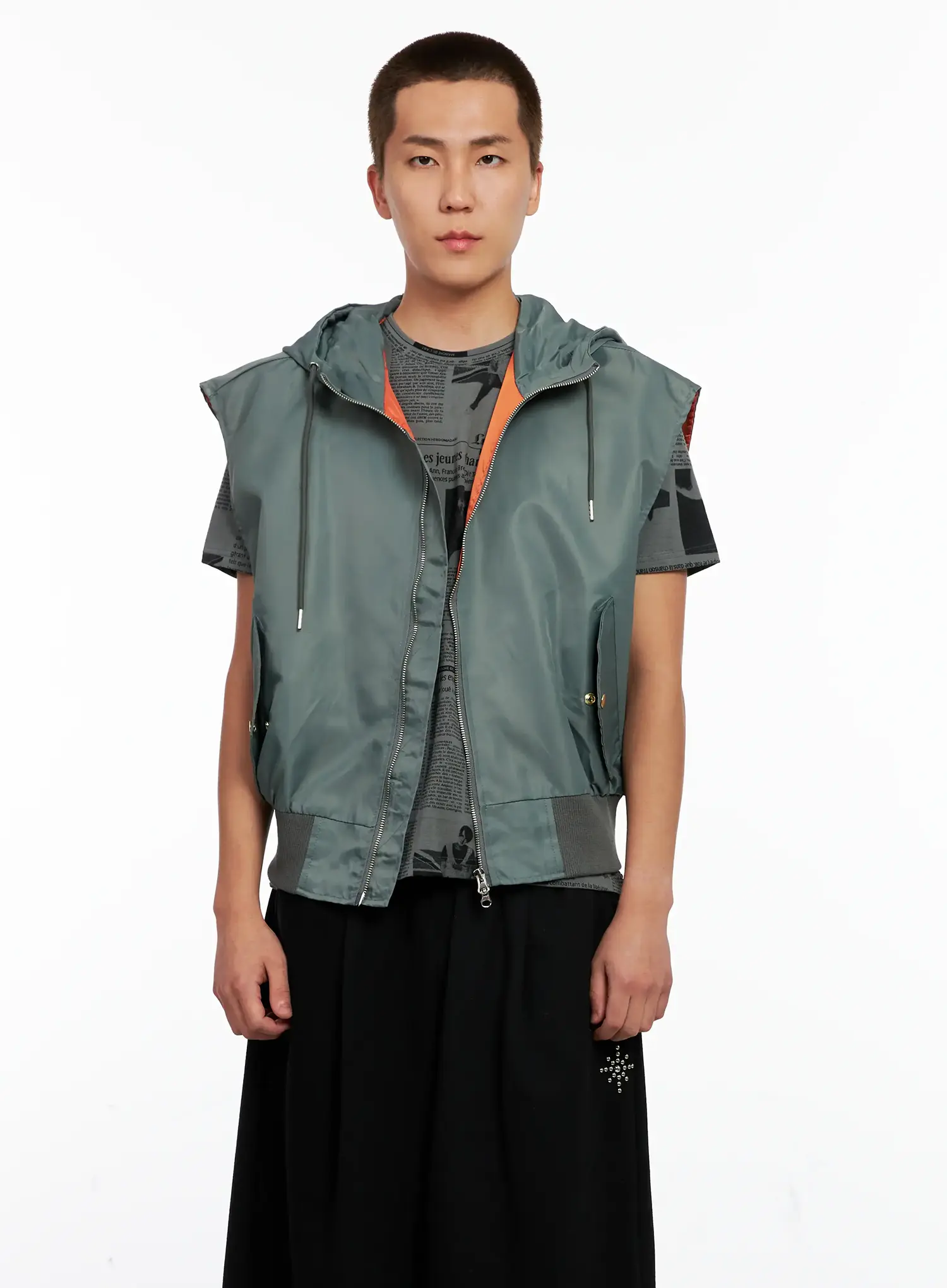 Men's Hooded MA-1 Vest IG511 - Image 17