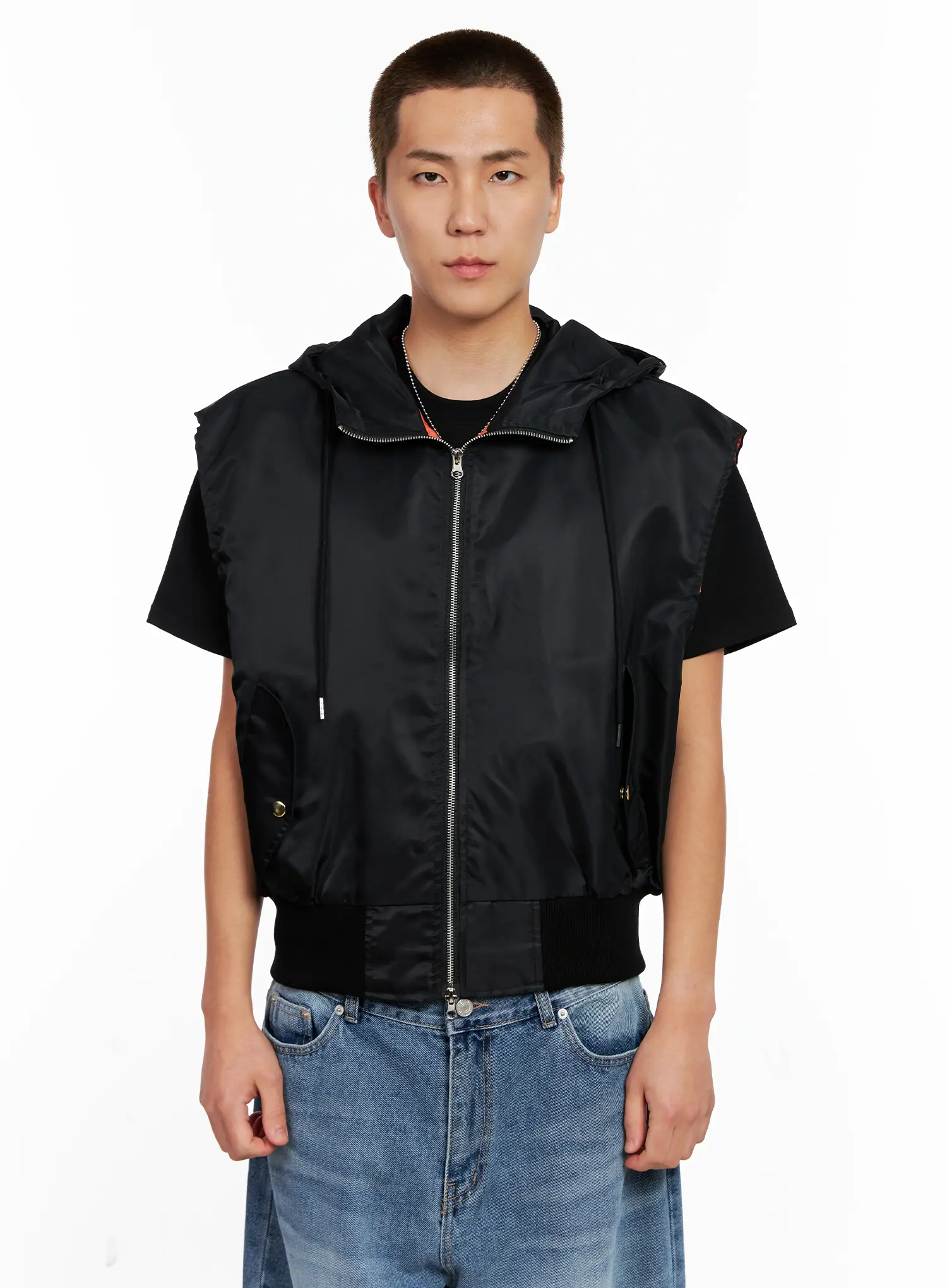 Men's Hooded MA-1 Vest IG511 - Image 18