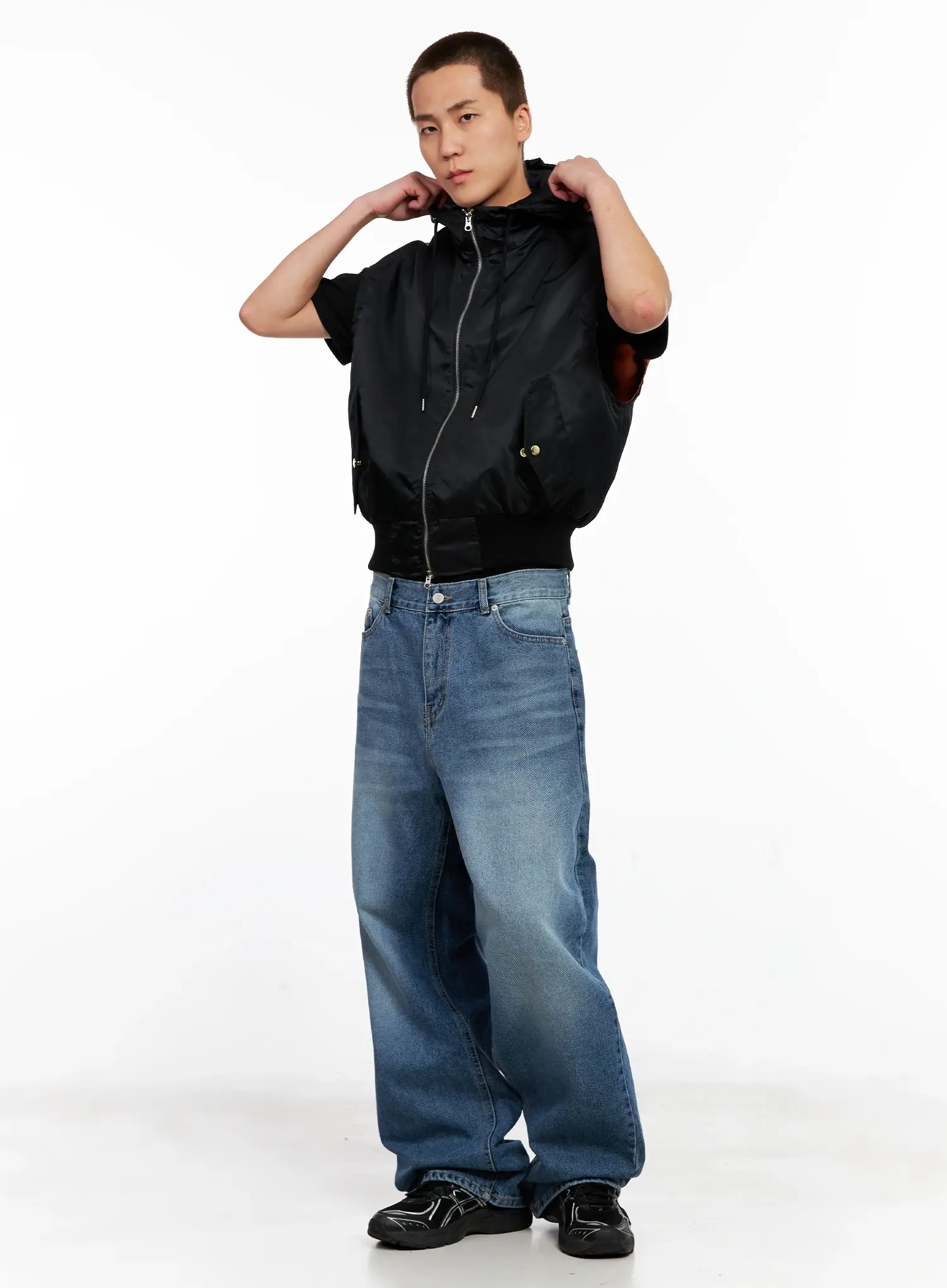 Men's Hooded MA-1 Vest IG511 - Image 2