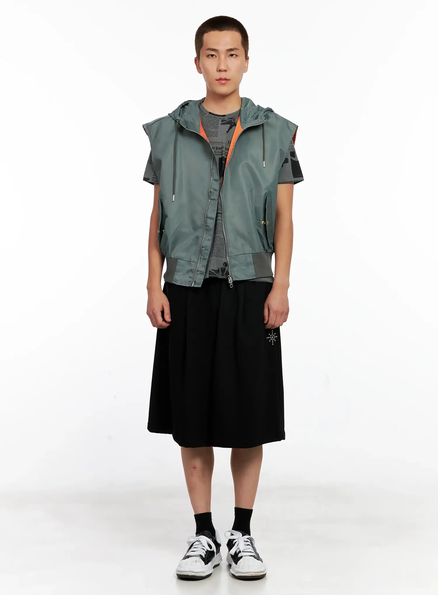 Men's Hooded MA-1 Vest IG511 - Image 3