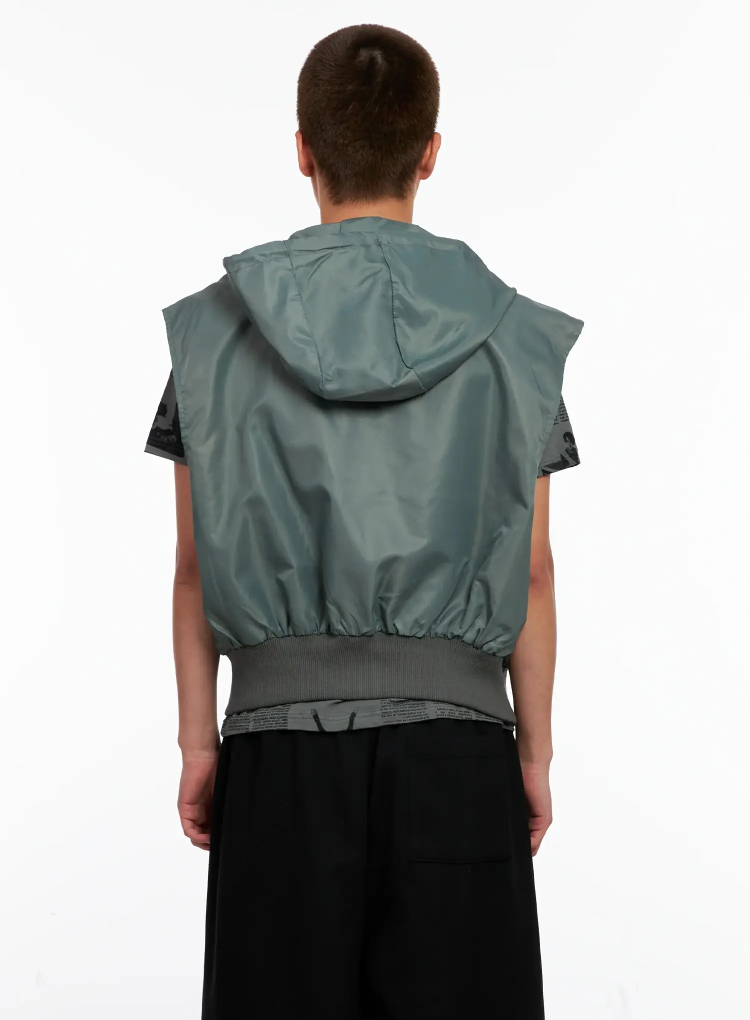 Men's Hooded MA-1 Vest IG511 - Image 6