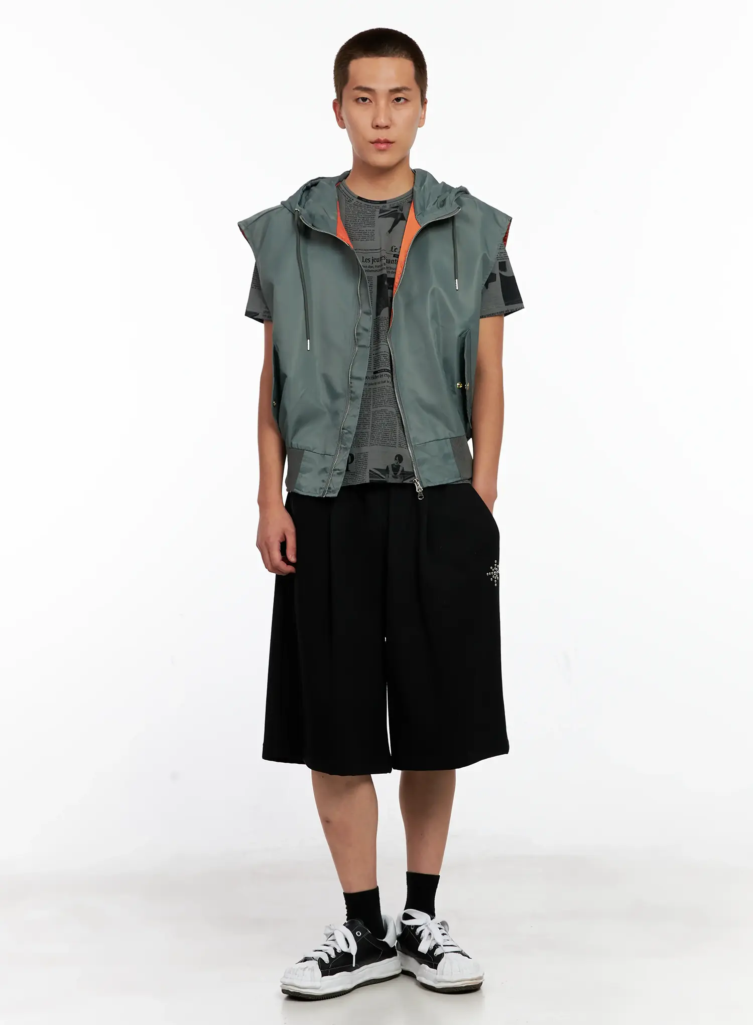 Men's Hooded MA-1 Vest IG511 - Image 9
