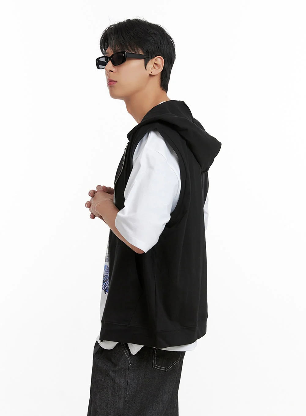 Men's Hooded Zip-Up Vest IL404 - Image 4