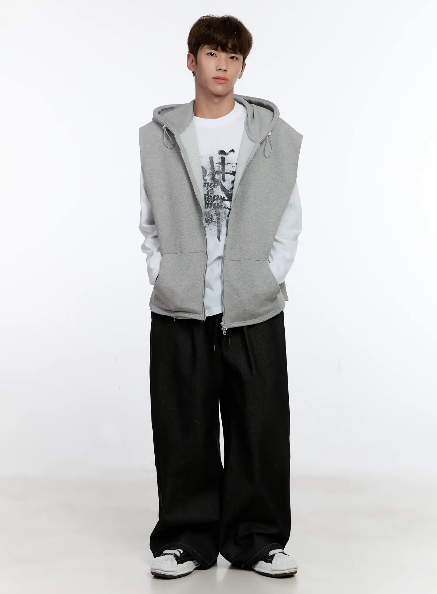 Men's Hooded Zip-Up Vest IS529 - Image 11