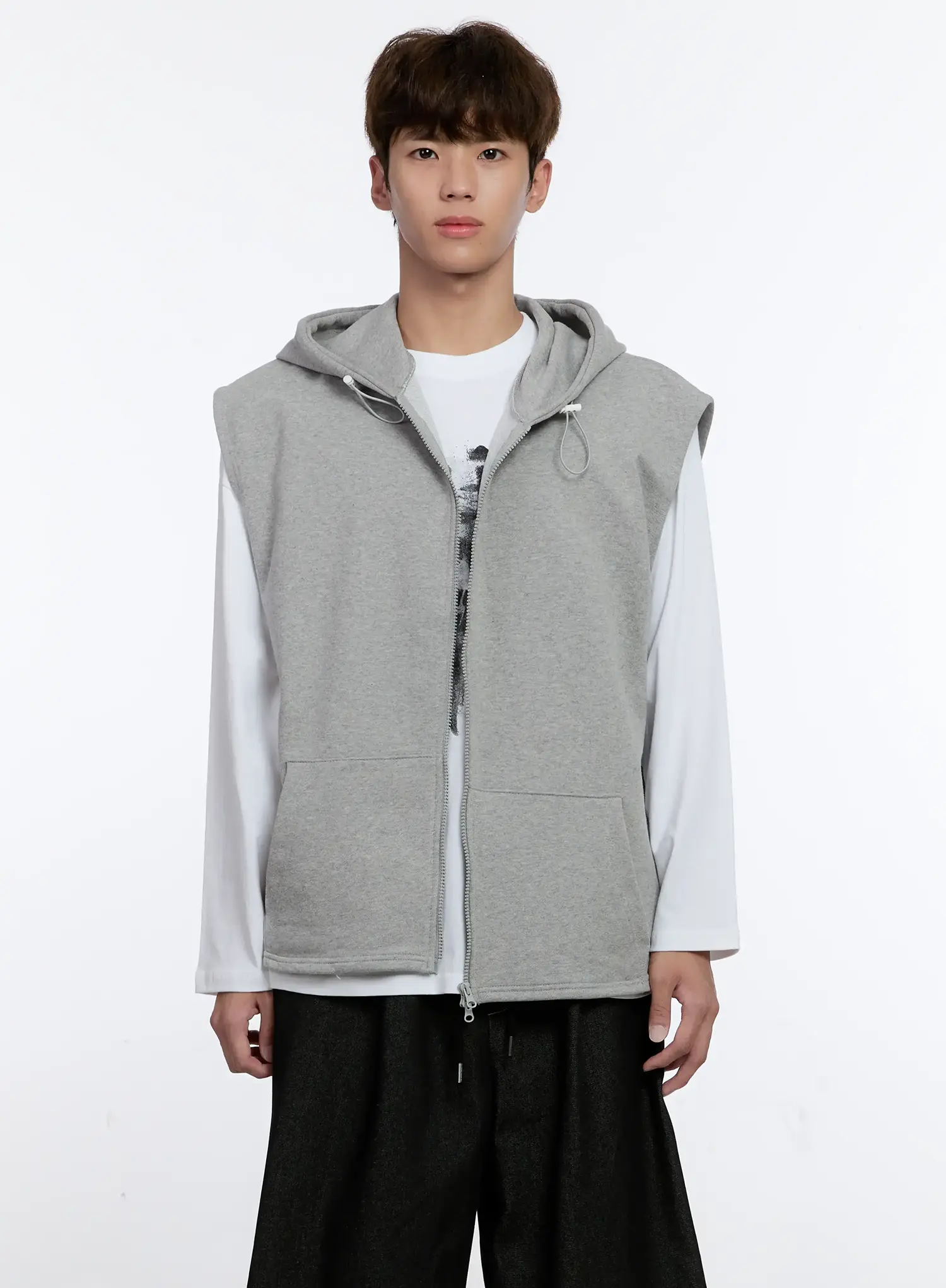Men's Hooded Zip-Up Vest IS529 - Image 12