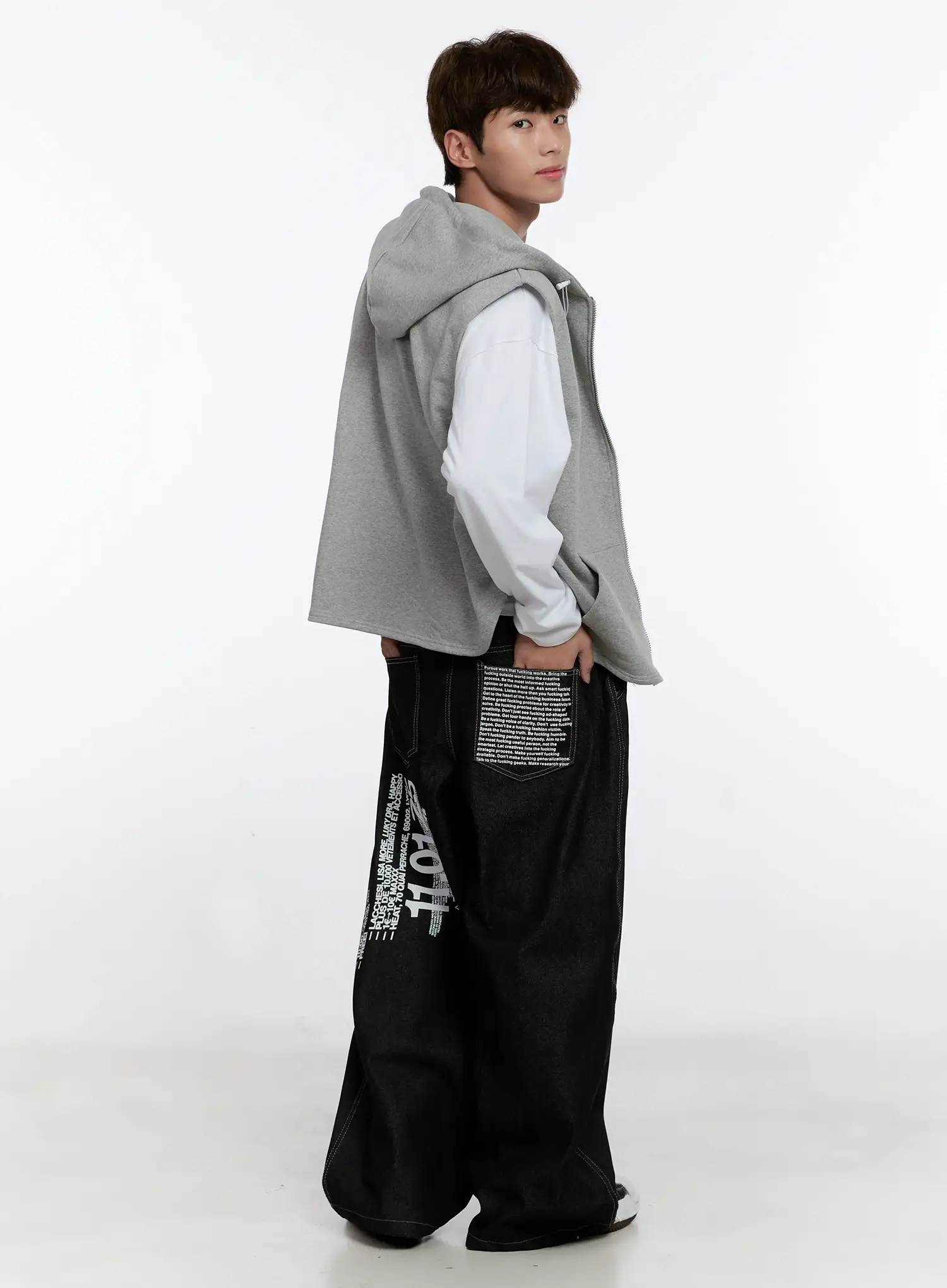 Men's Hooded Zip-Up Vest IS529 - Image 2