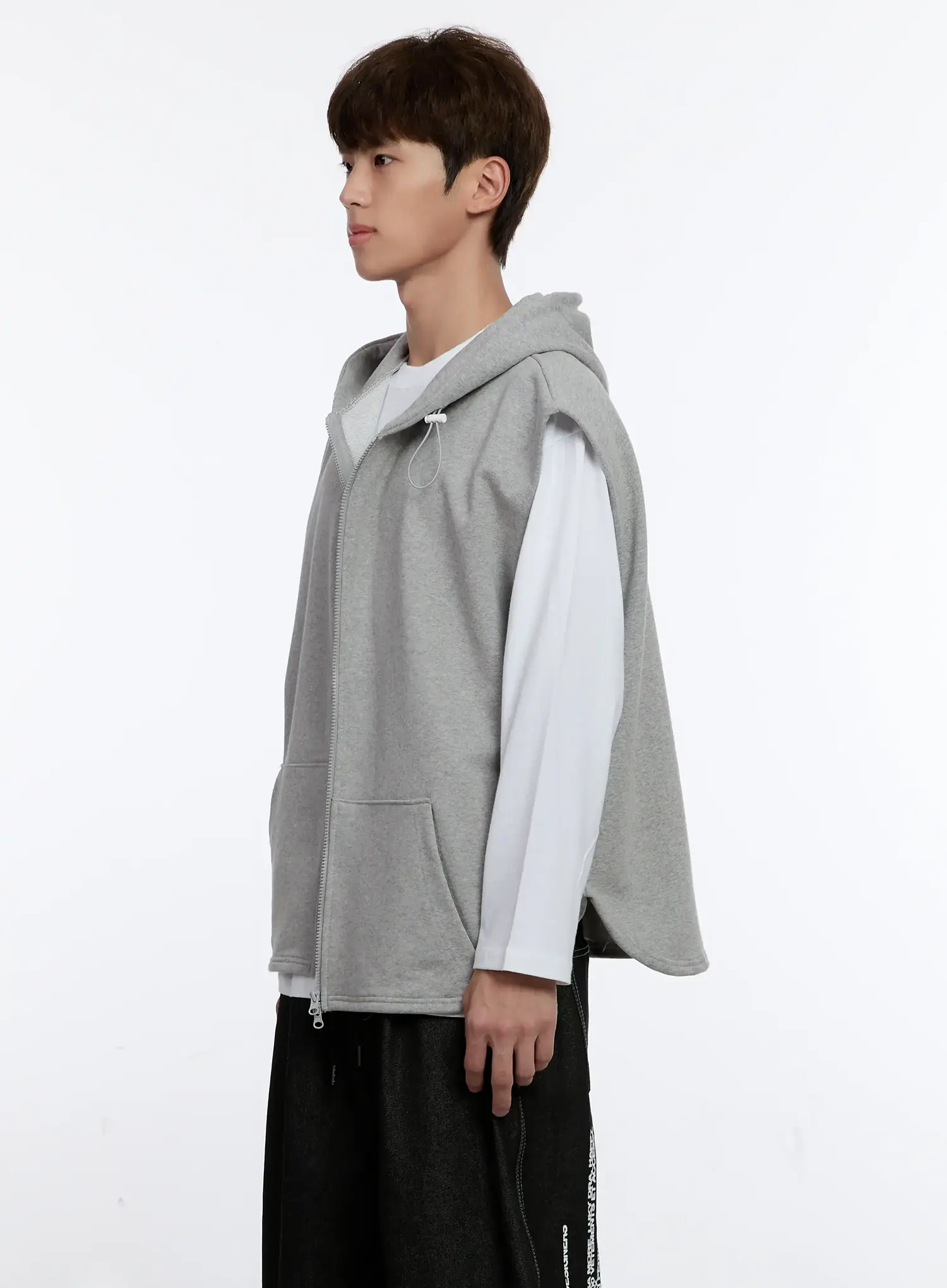 Men's Hooded Zip-Up Vest IS529 - Image 4