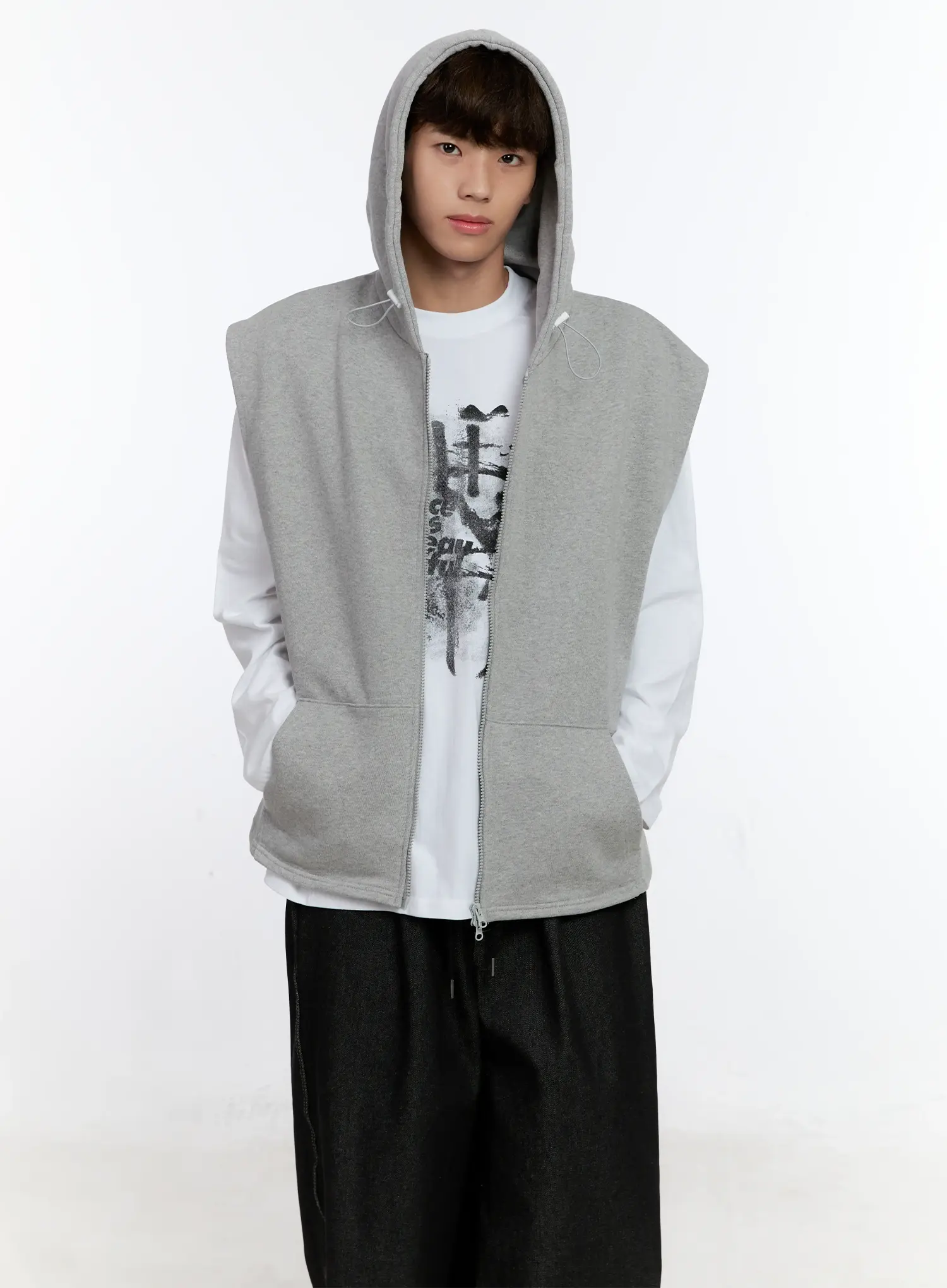 Men's Hooded Zip-Up Vest IS529 - Image 7