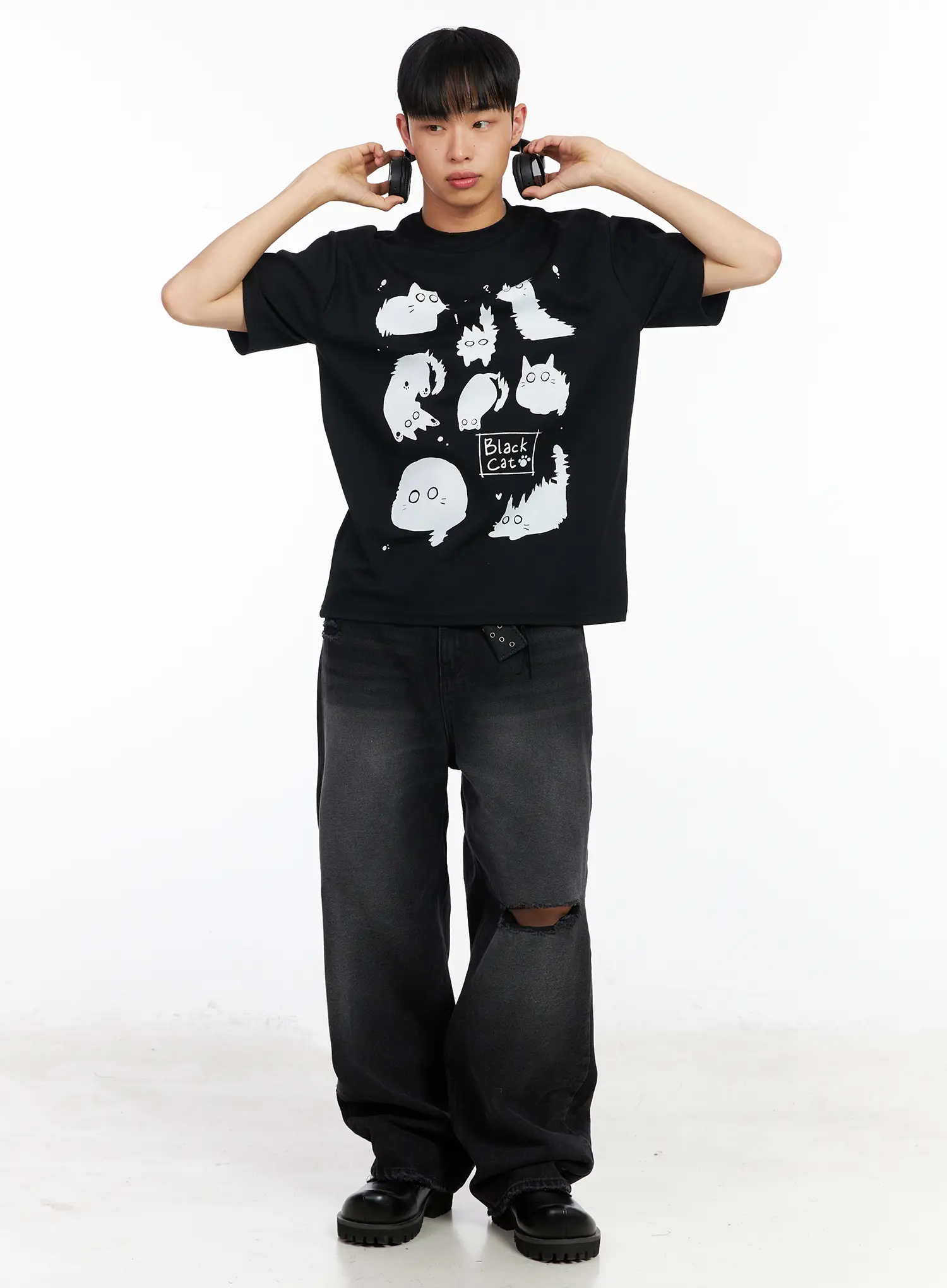 Men's Kitty Graphic T-Shirt IA501