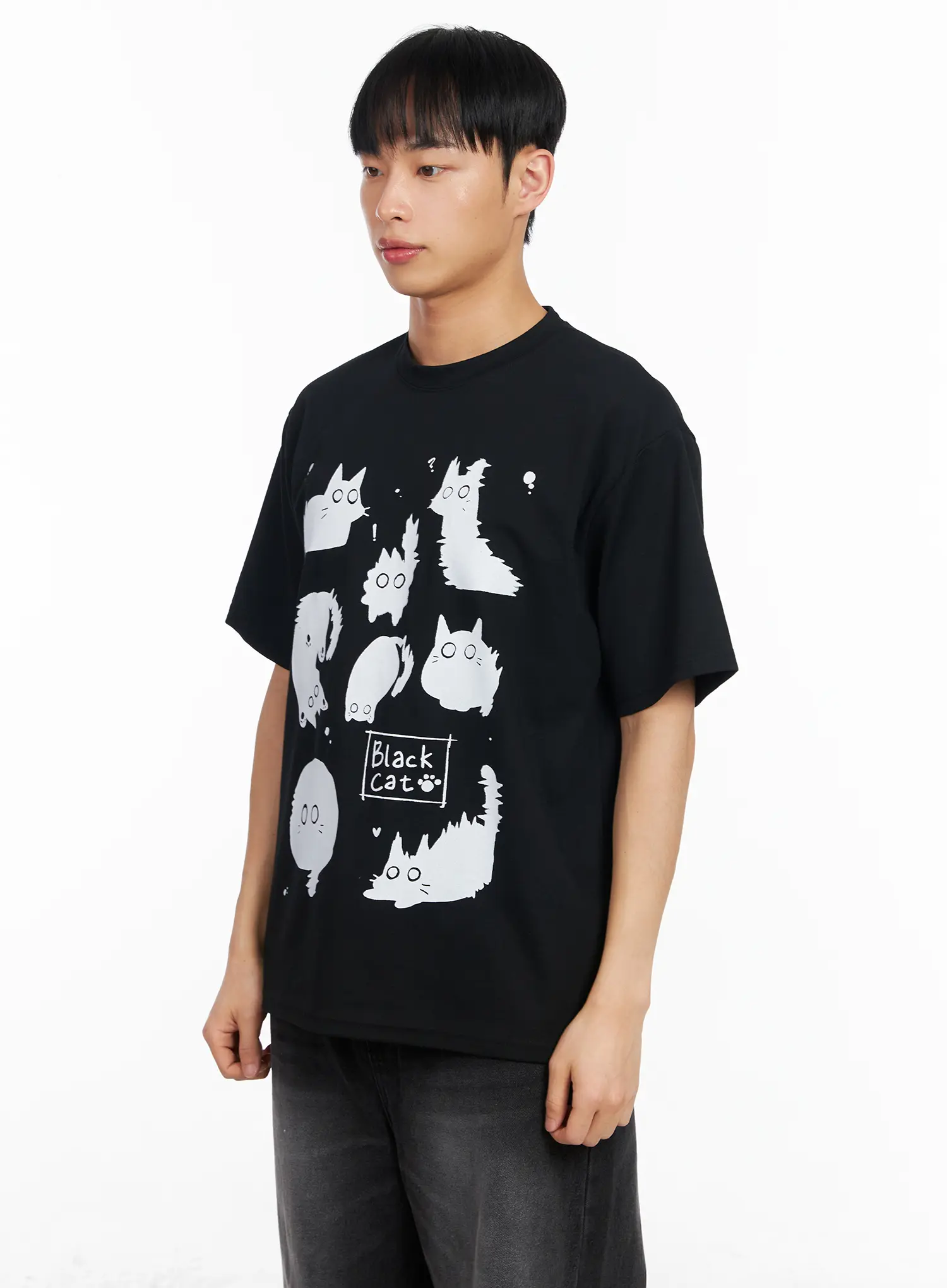 Men's Kitty Graphic T-Shirt IA501 - Image 4