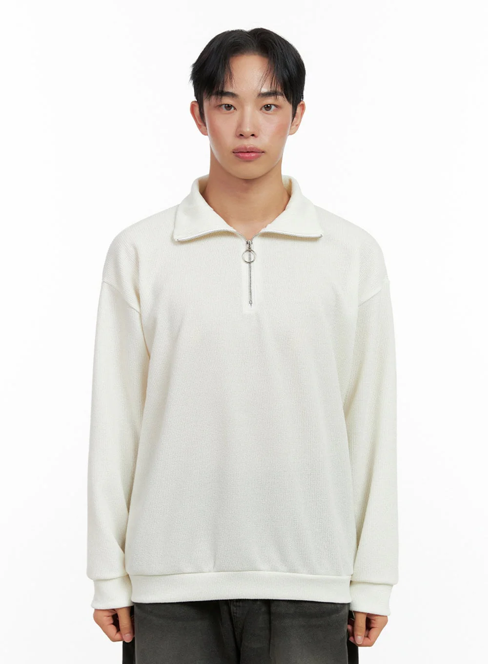 Men's Knit Half-Zip Sweater IN426 - Image 9