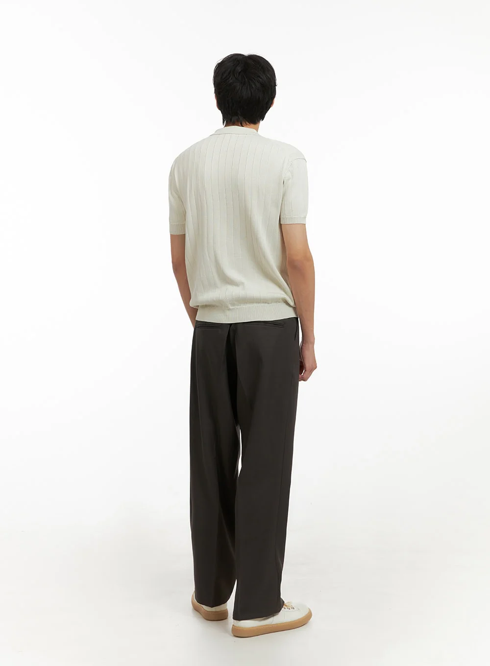 Men's Knit Polo Shirt IY402 - Image 7