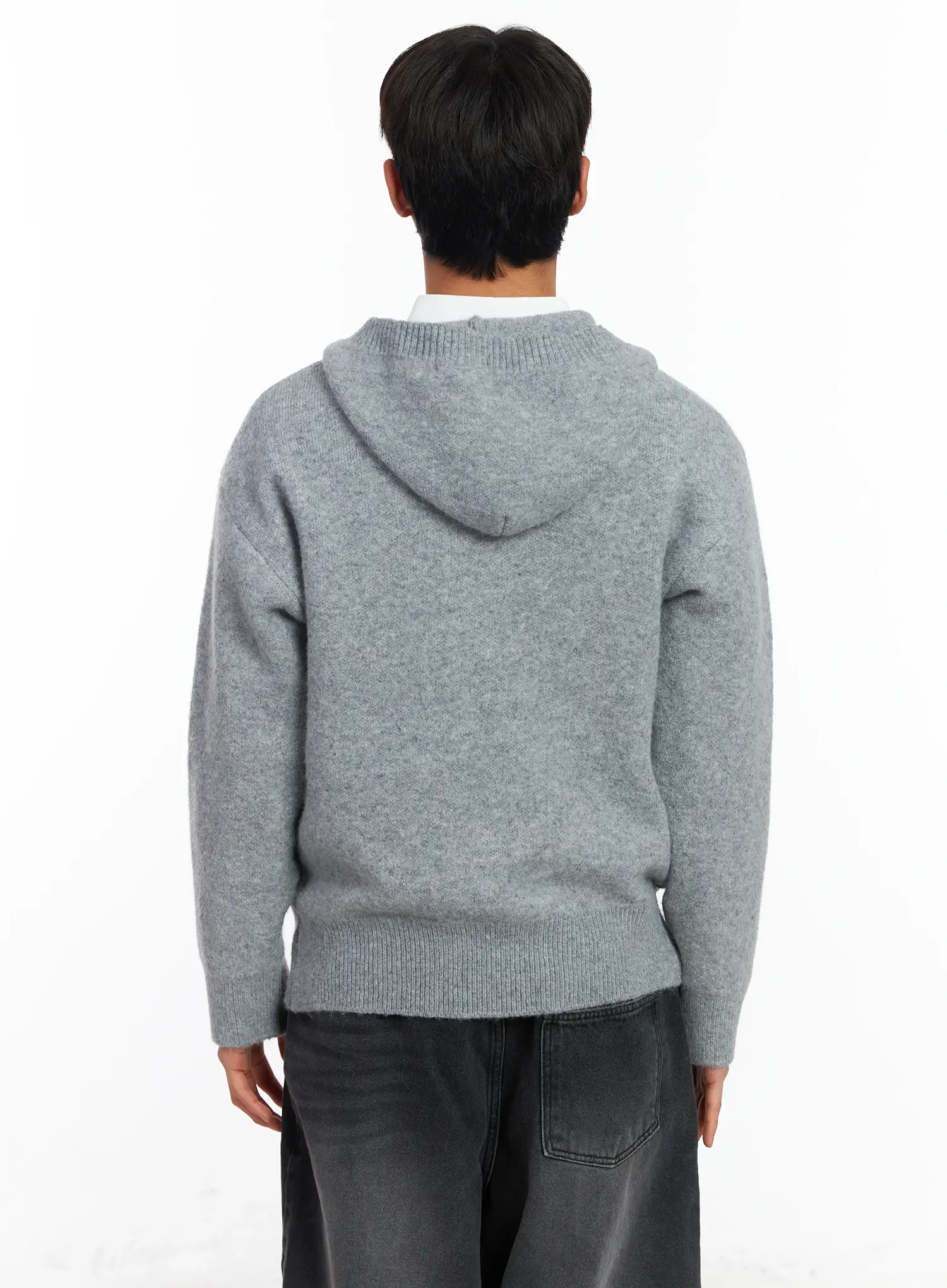 Men's Knit Zip-Up Hoodie IF506 - Image 5