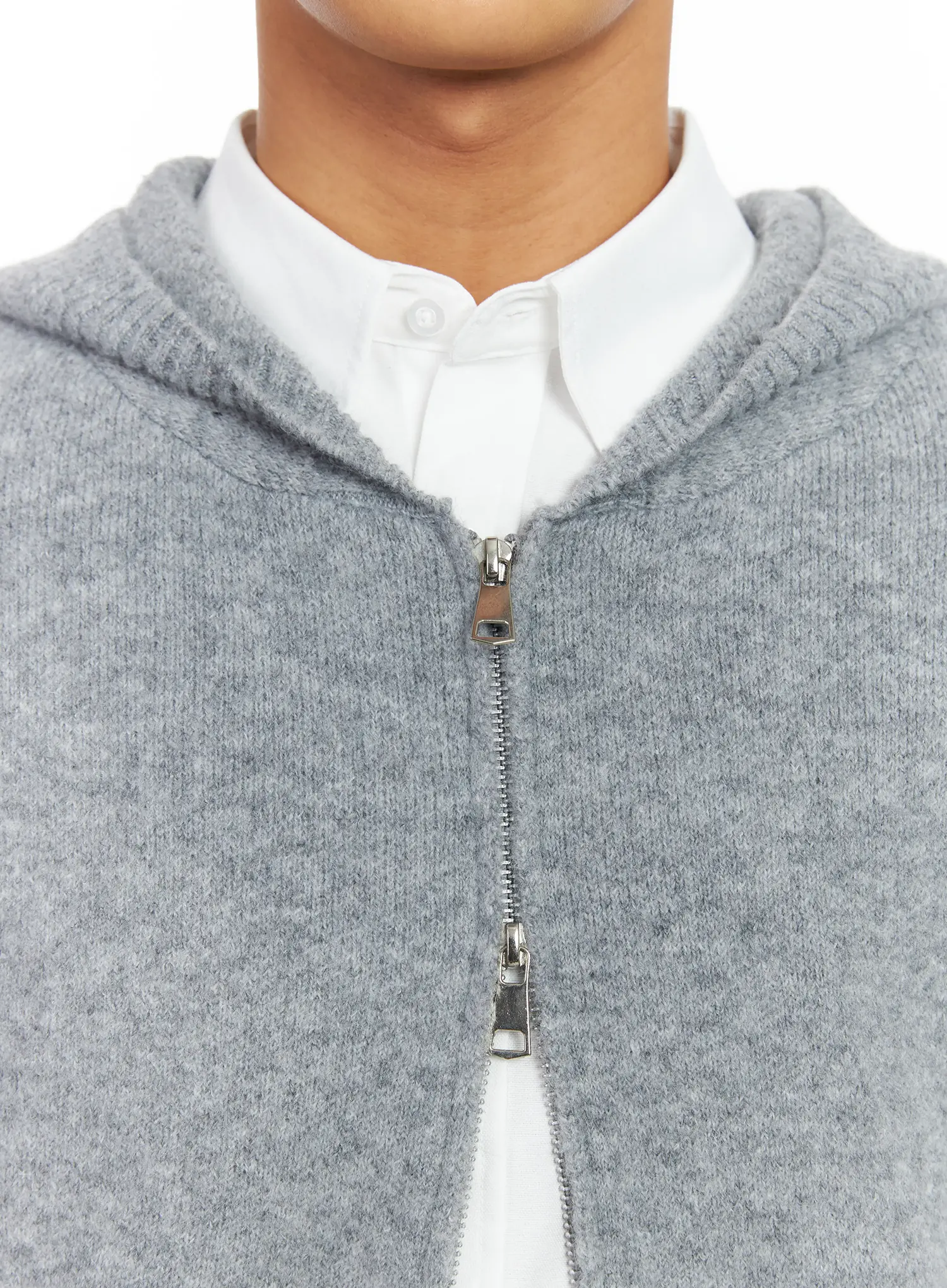 Men's Knit Zip-Up Hoodie IF506 - Image 9