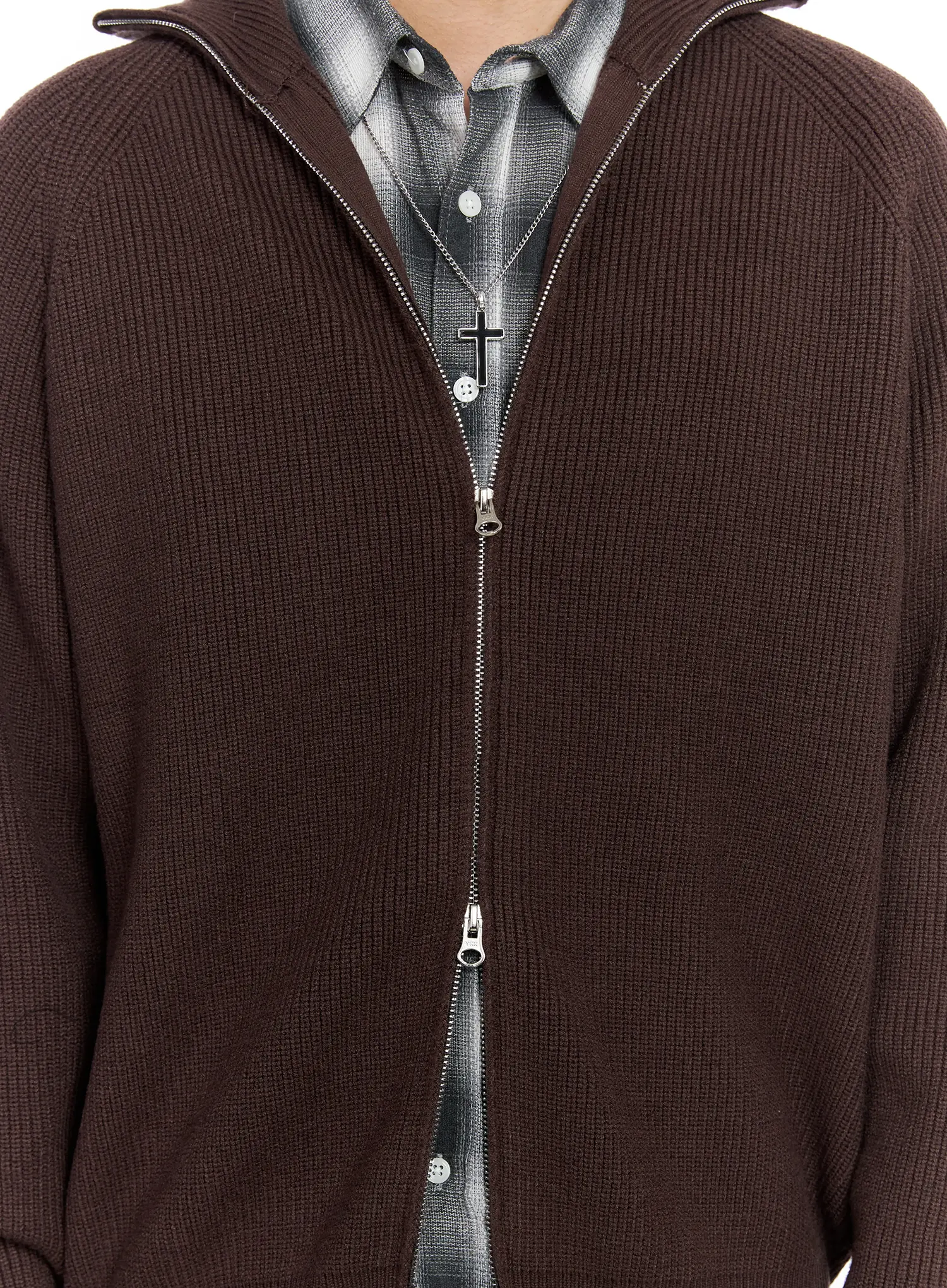 Men's Knit Zip-Up Sweater IS502 - Image 14