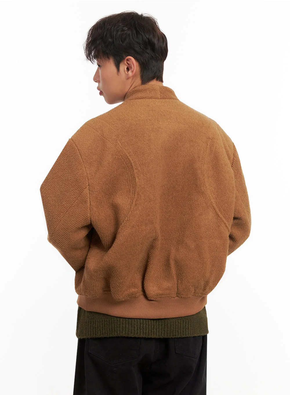 Men's Knitted Bomber Jacket ID427 - Image 5